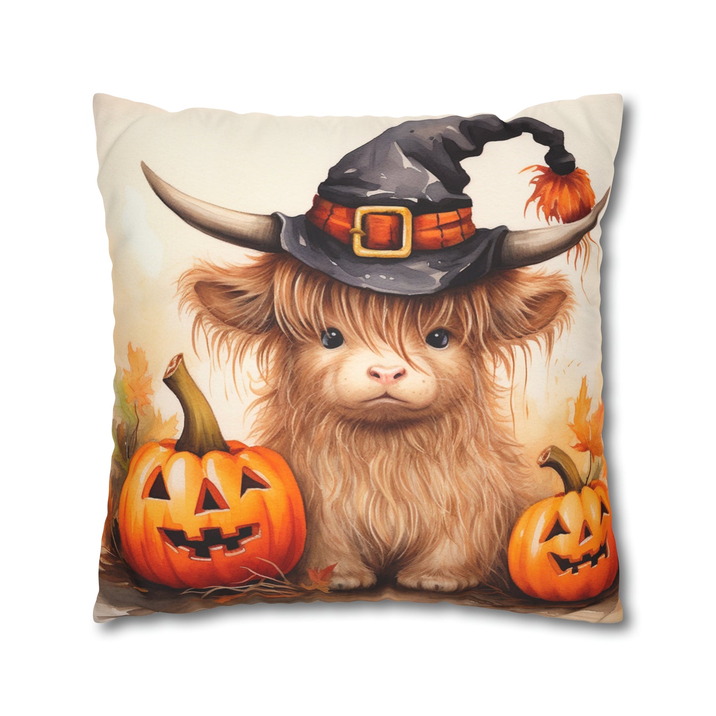 Halloween Highland Cow Pillow Case