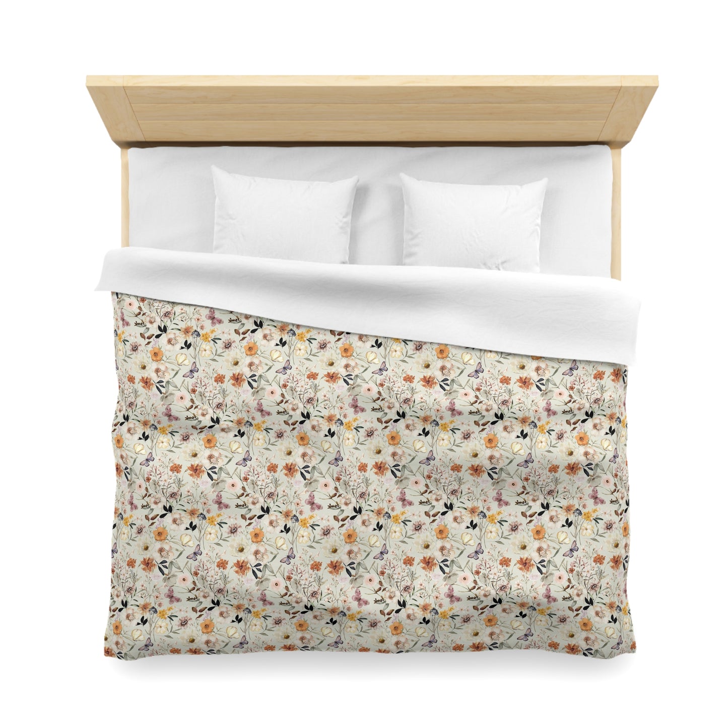 Floral Microfiber Duvet Cover