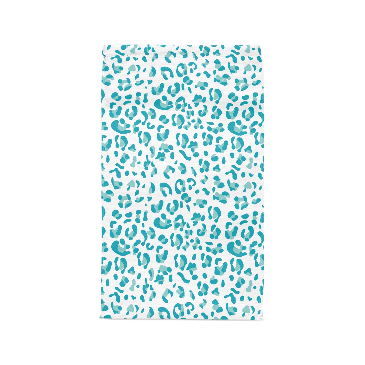 Leopard Print Lunch Bag / Blue Lunch Tote