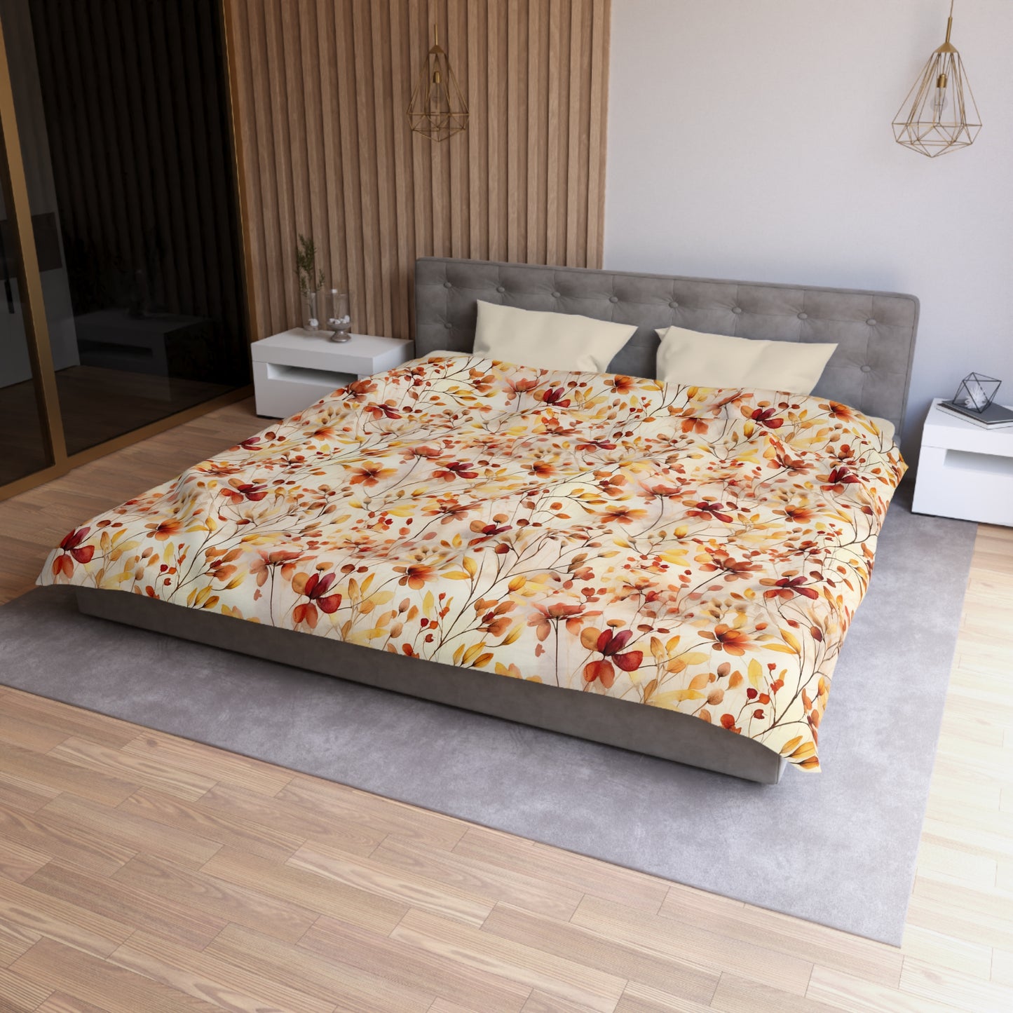 Fall Floral Duvet Cover