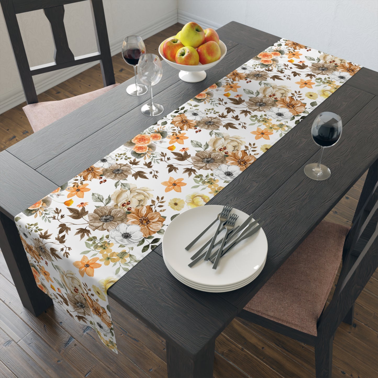 Fall Floral Table Runner