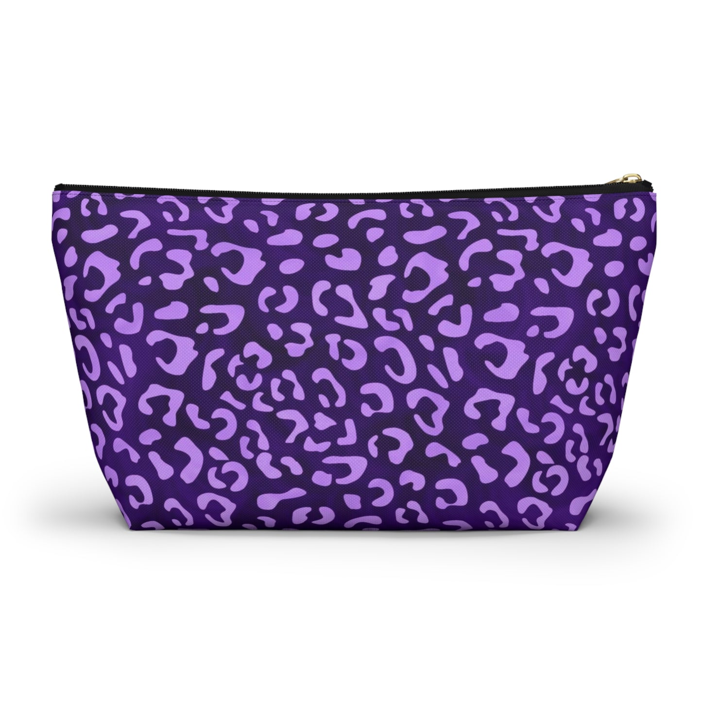 Leopard Print Makeup Bag / Personalized Purple Cosmetic Bag