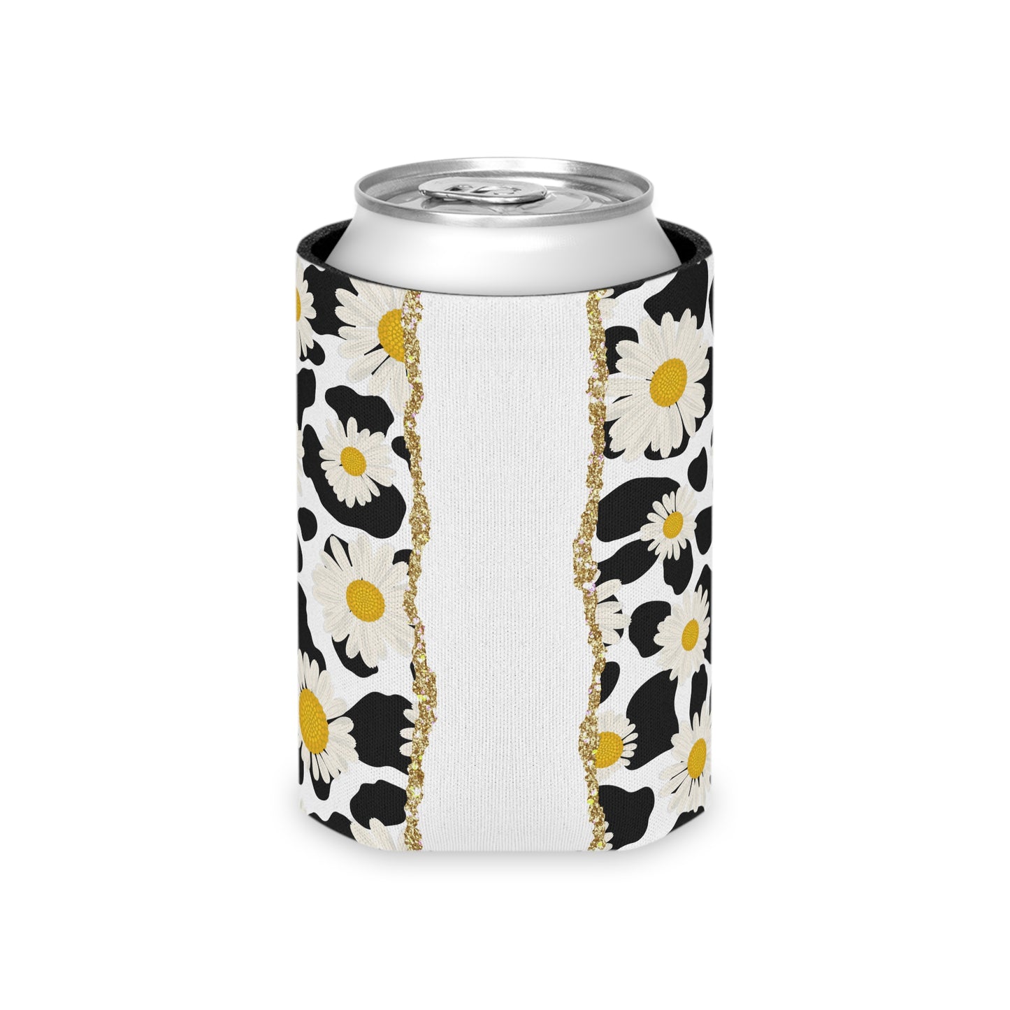 Personalized Cow Print Can Koozie / Daisy Can Cooler