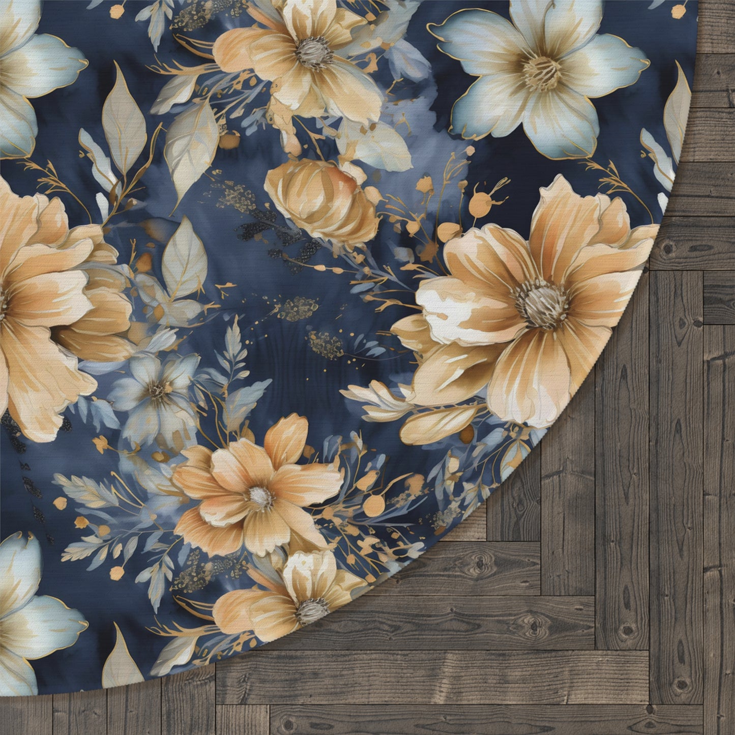 Floral Round Rug