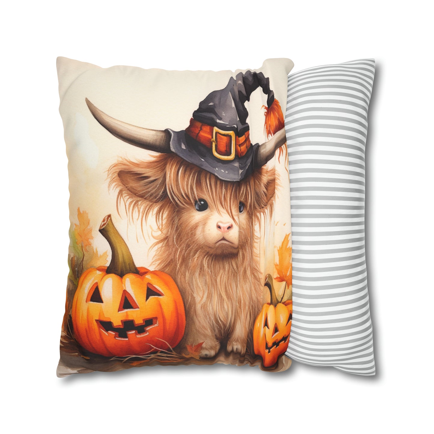Halloween Highland Cow Pillow Case