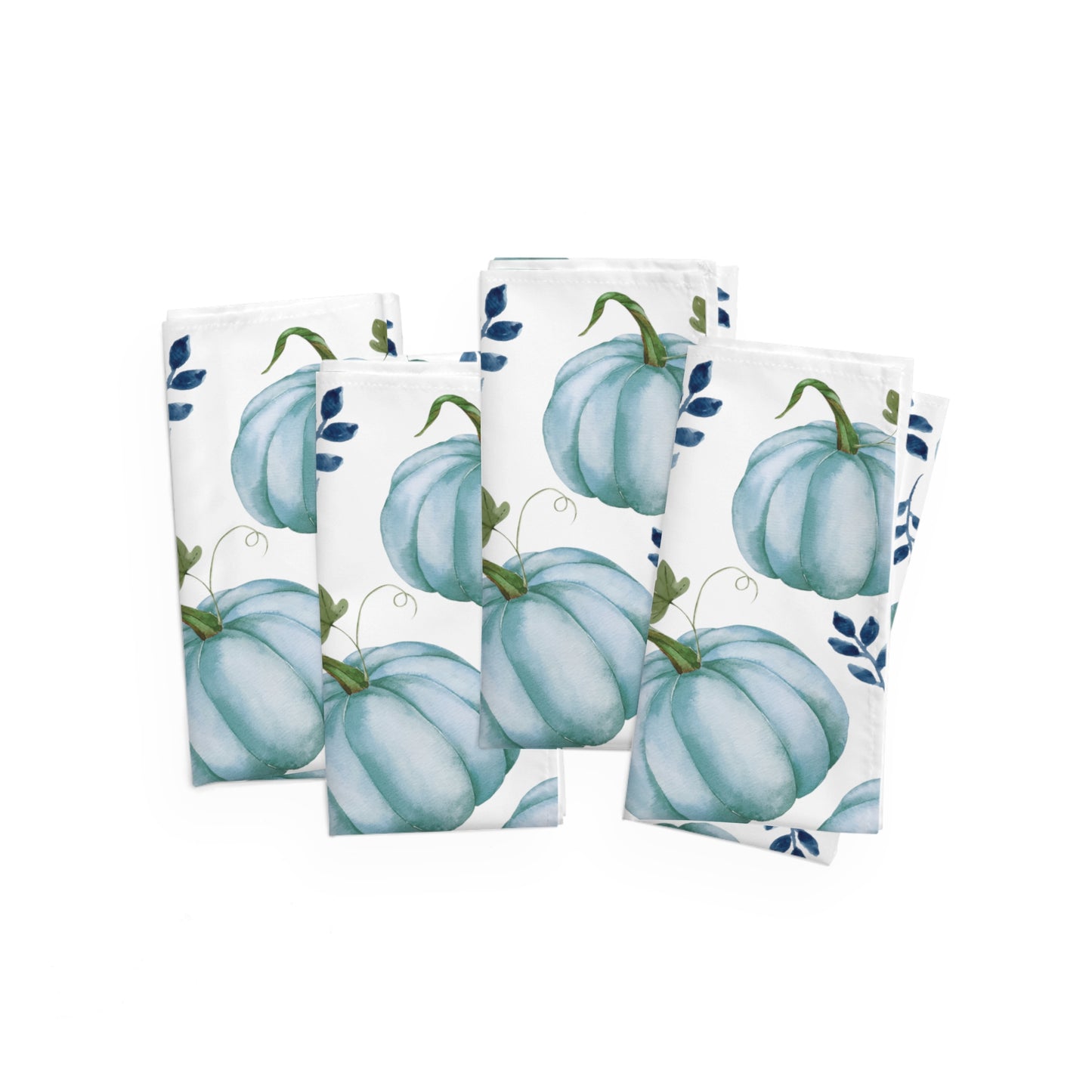 Fall Napkins / Set of 2 Blue Pumpkin Napkins