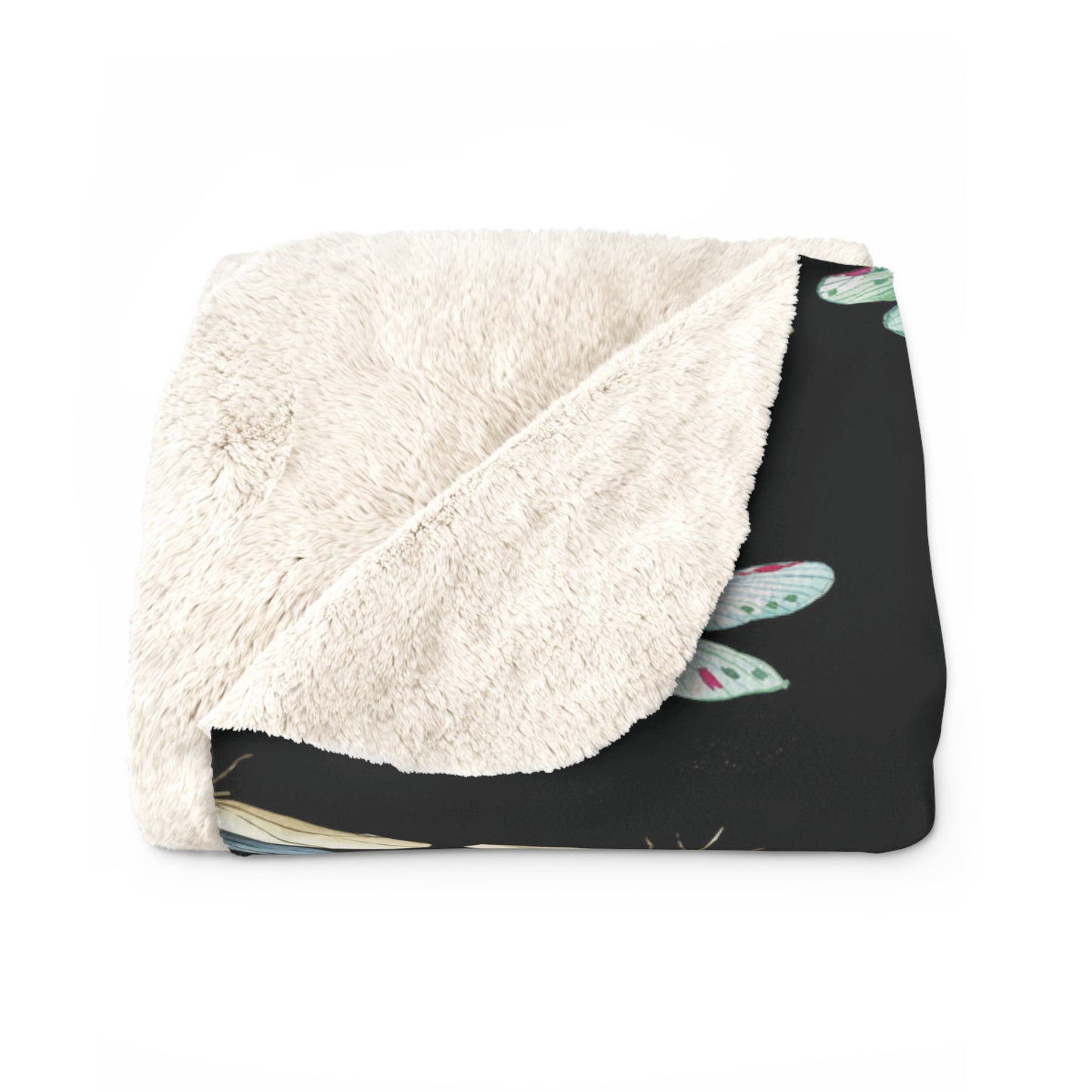 Dragonfly Sherpa Fleece Blanket