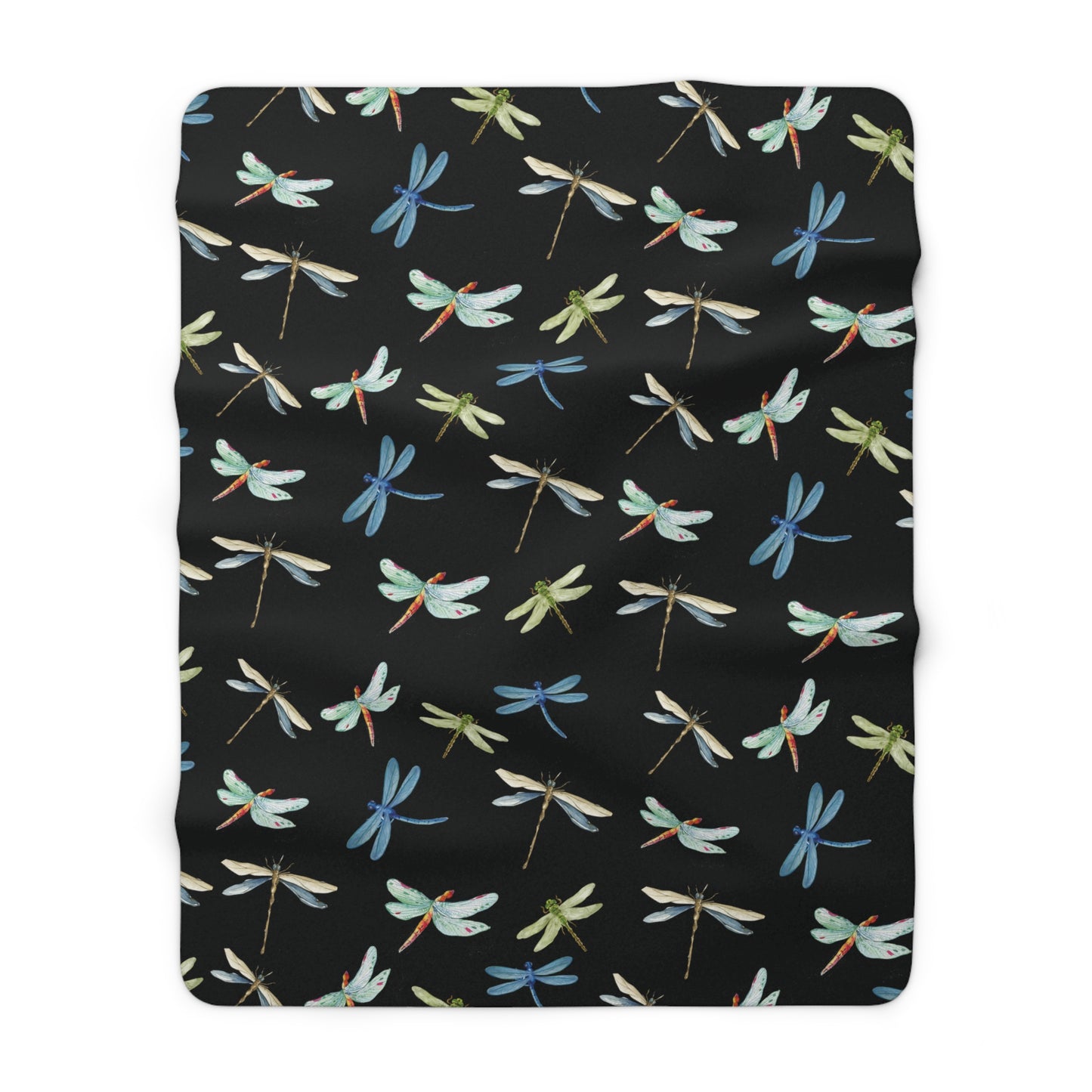 Dragonfly Sherpa Fleece Blanket