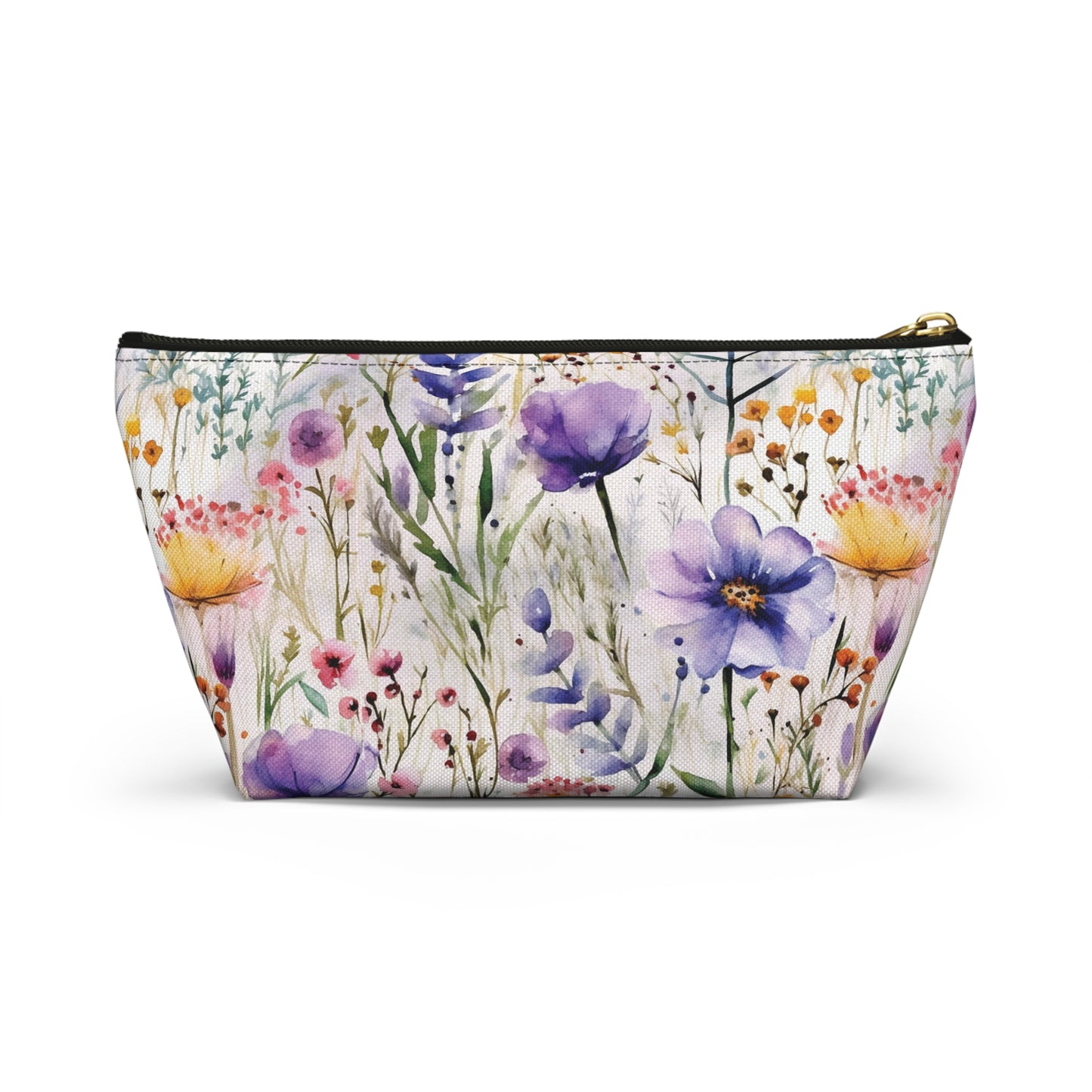 Watercolor Flower Makeup Bag