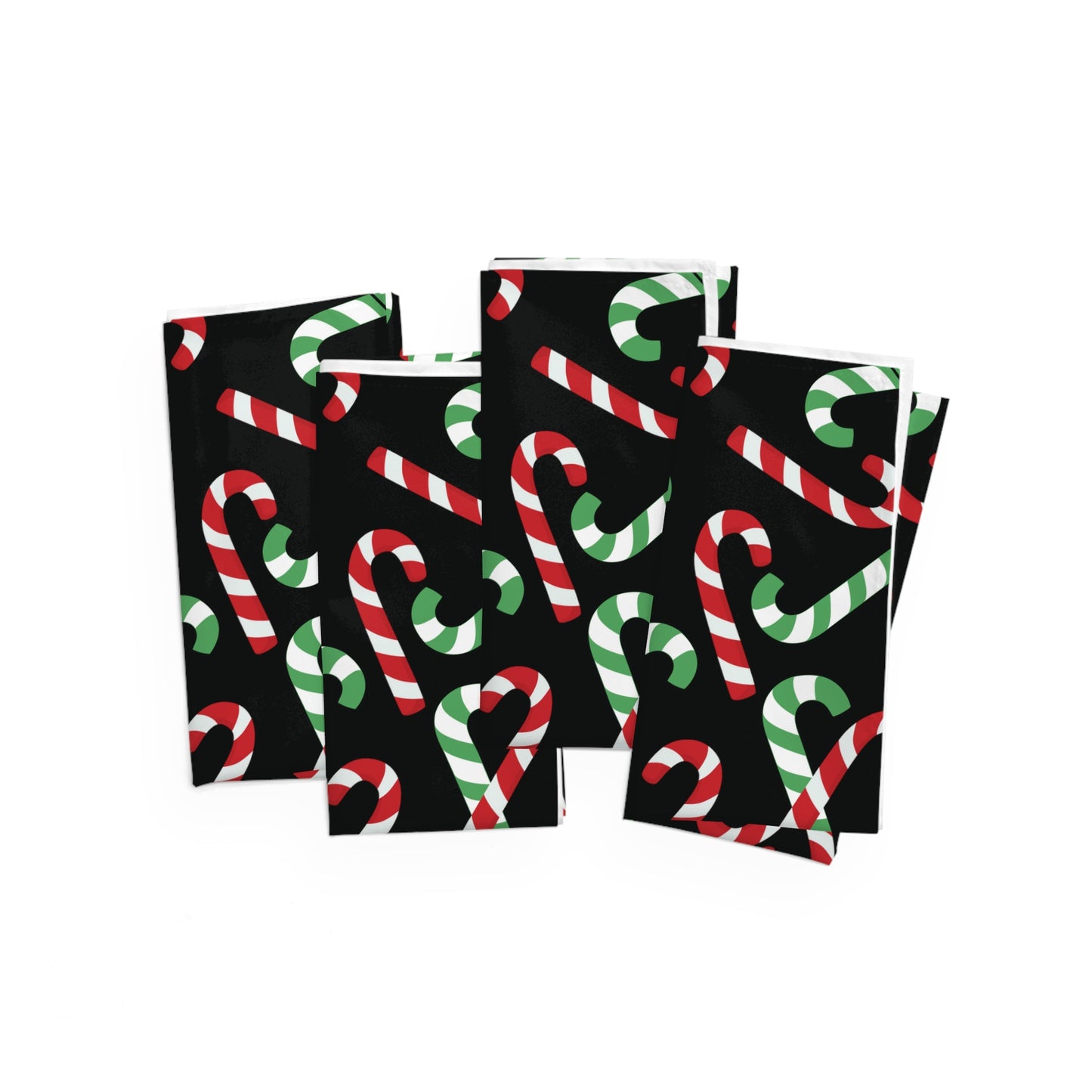 Christmas Candy Cane Napkins / Set of 4