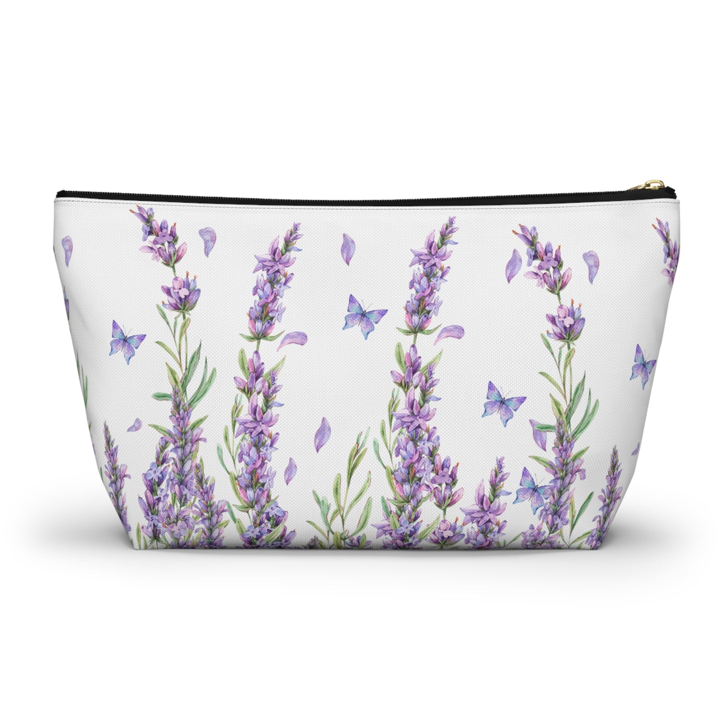 Personalized Makeup Bag / Purple Lavender Cosmetic Bag
