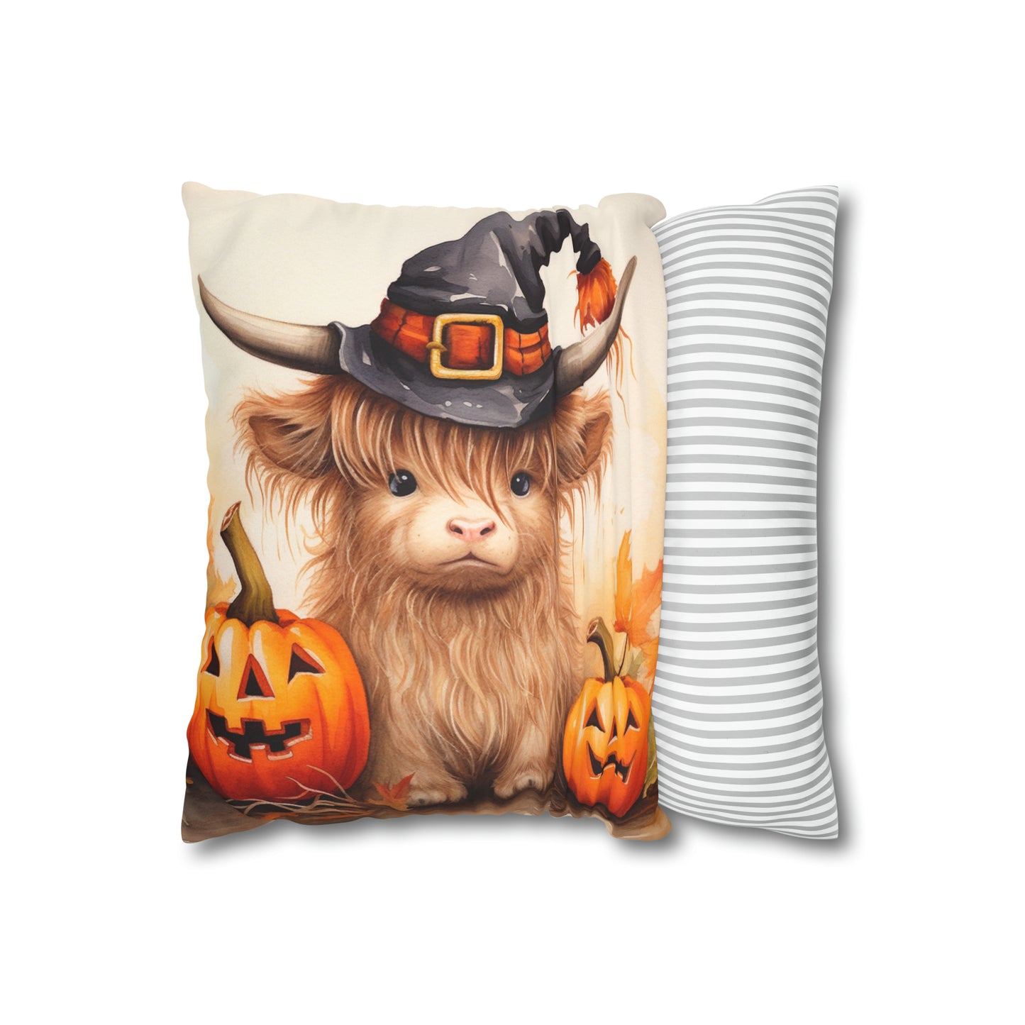 Halloween Highland Cow Pillow Case