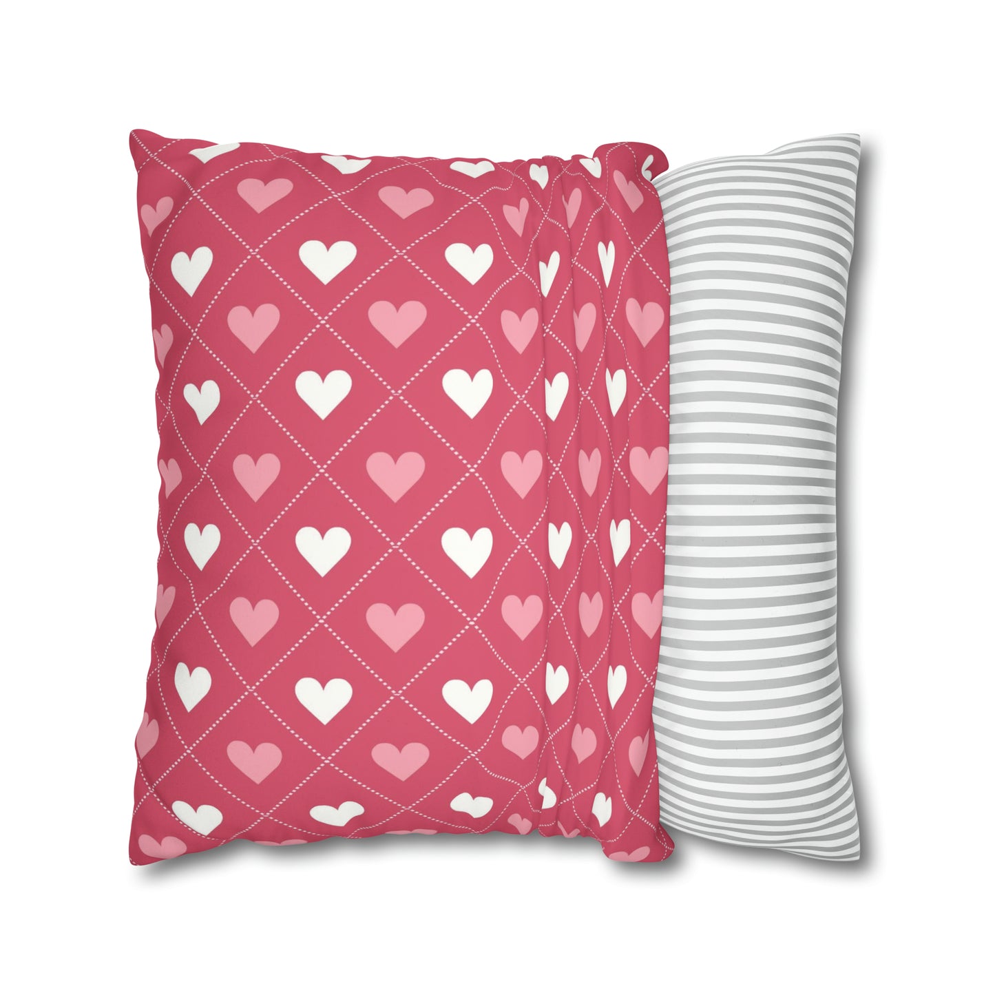 Valentine's Day Pink Heart Pillow Case
