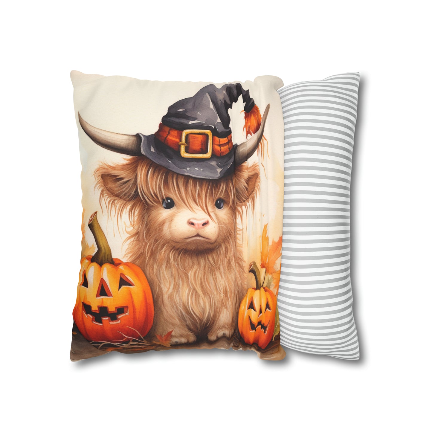 Halloween Highland Cow Pillow Case