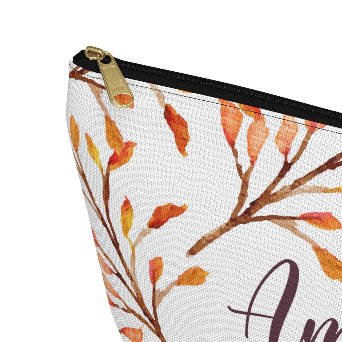 Fall Makeup Bag / Personalized Cosmetic Bag