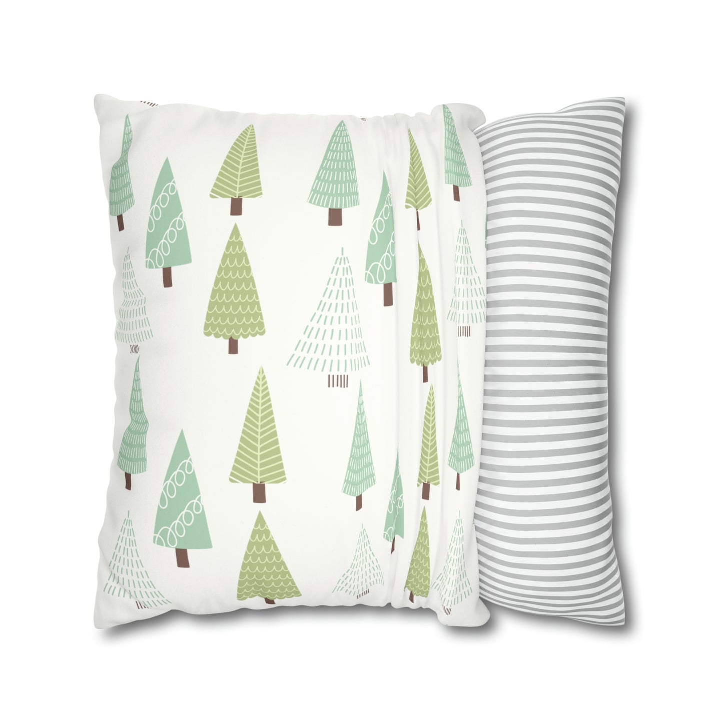 Green Christmas Tree Pillow Case