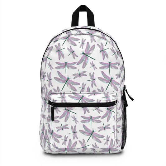 girls purple dragonfly backpack for back to school
