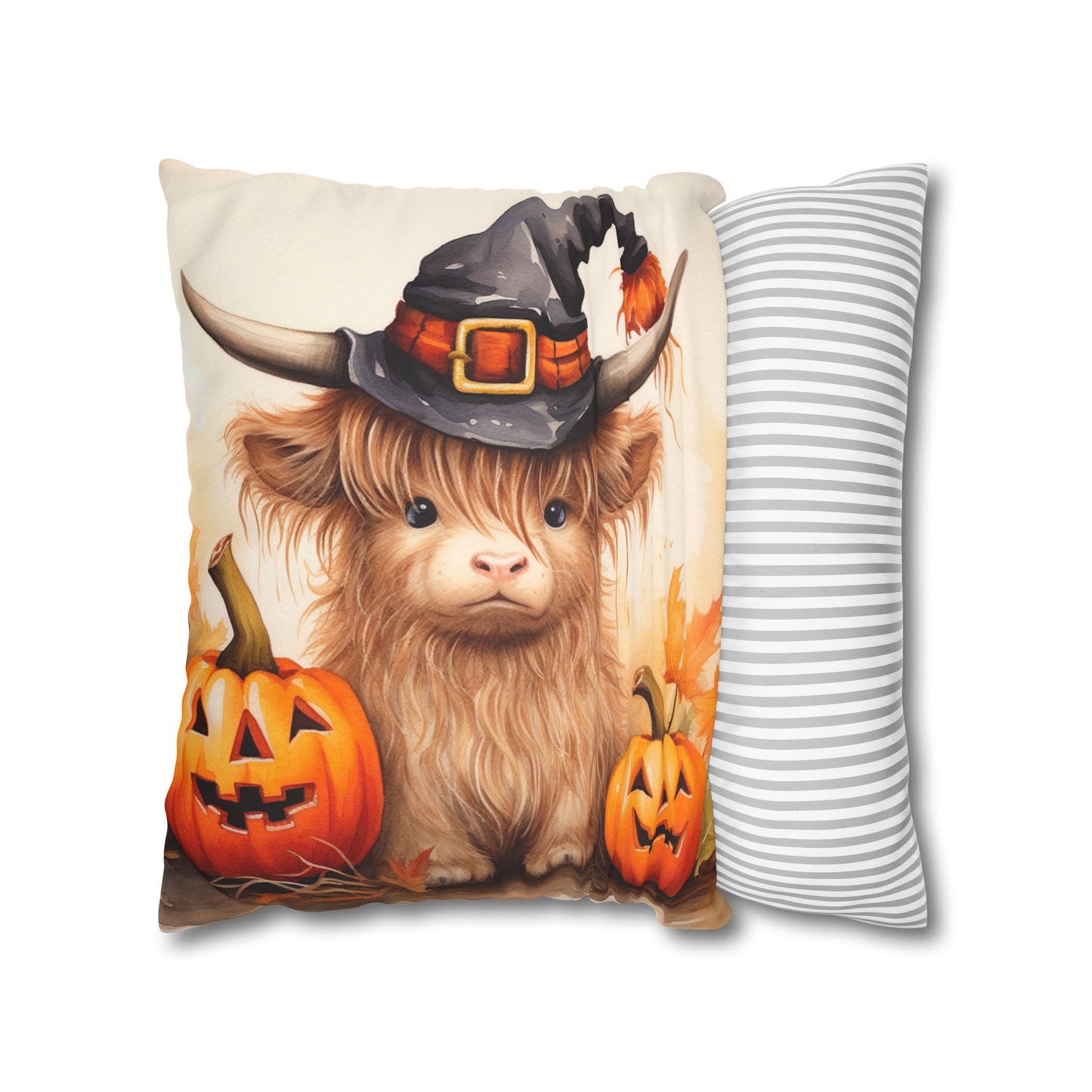 Halloween Highland Cow Pillow Case
