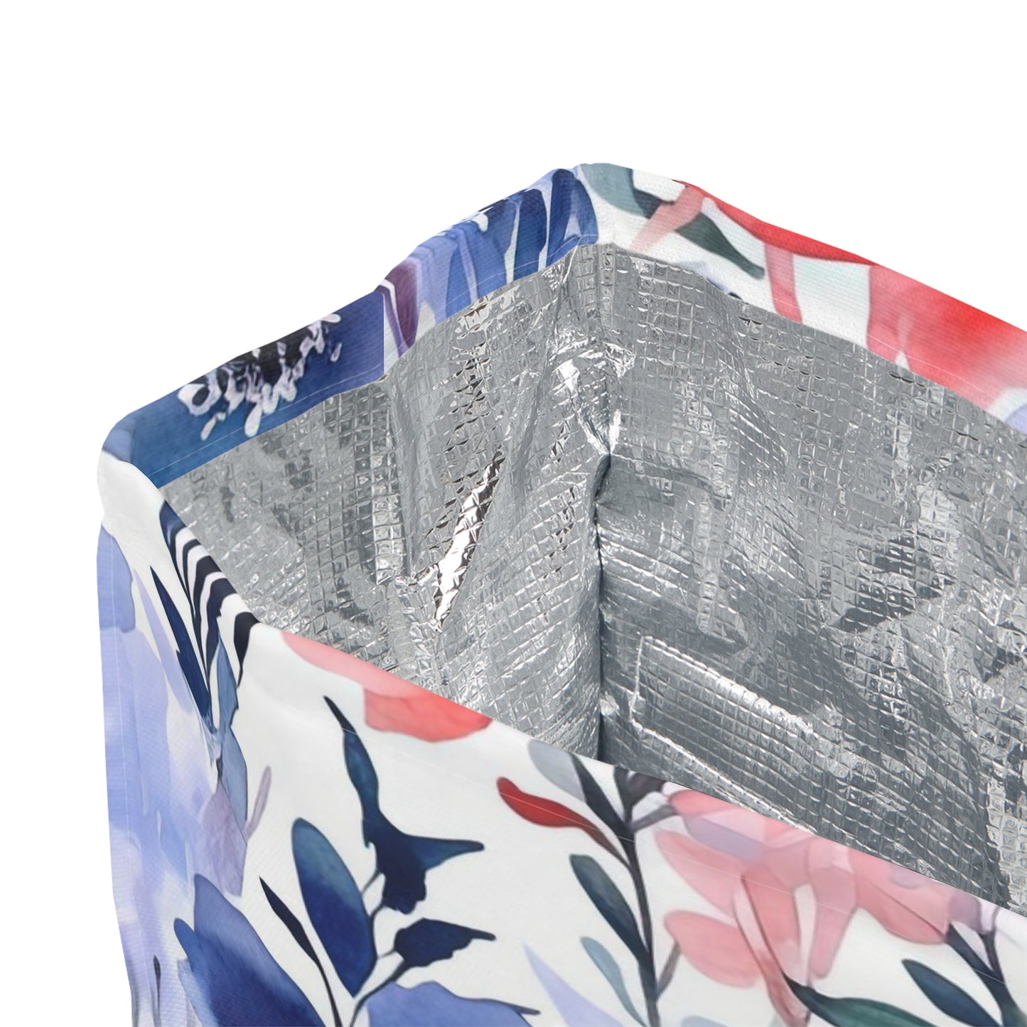 Floral Lunch Bag / Watercolor Print Lunch Tote