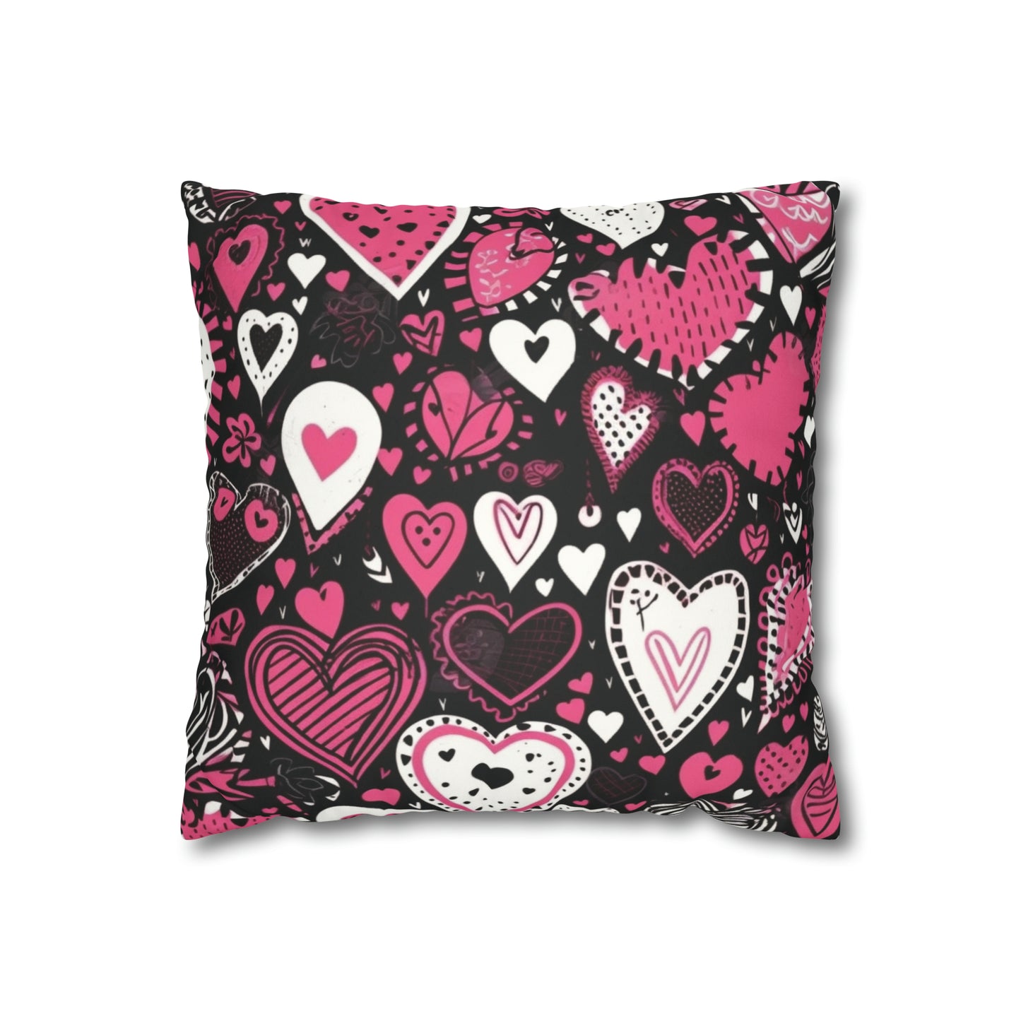 Pink Valentine's Day Heart Pillow Case