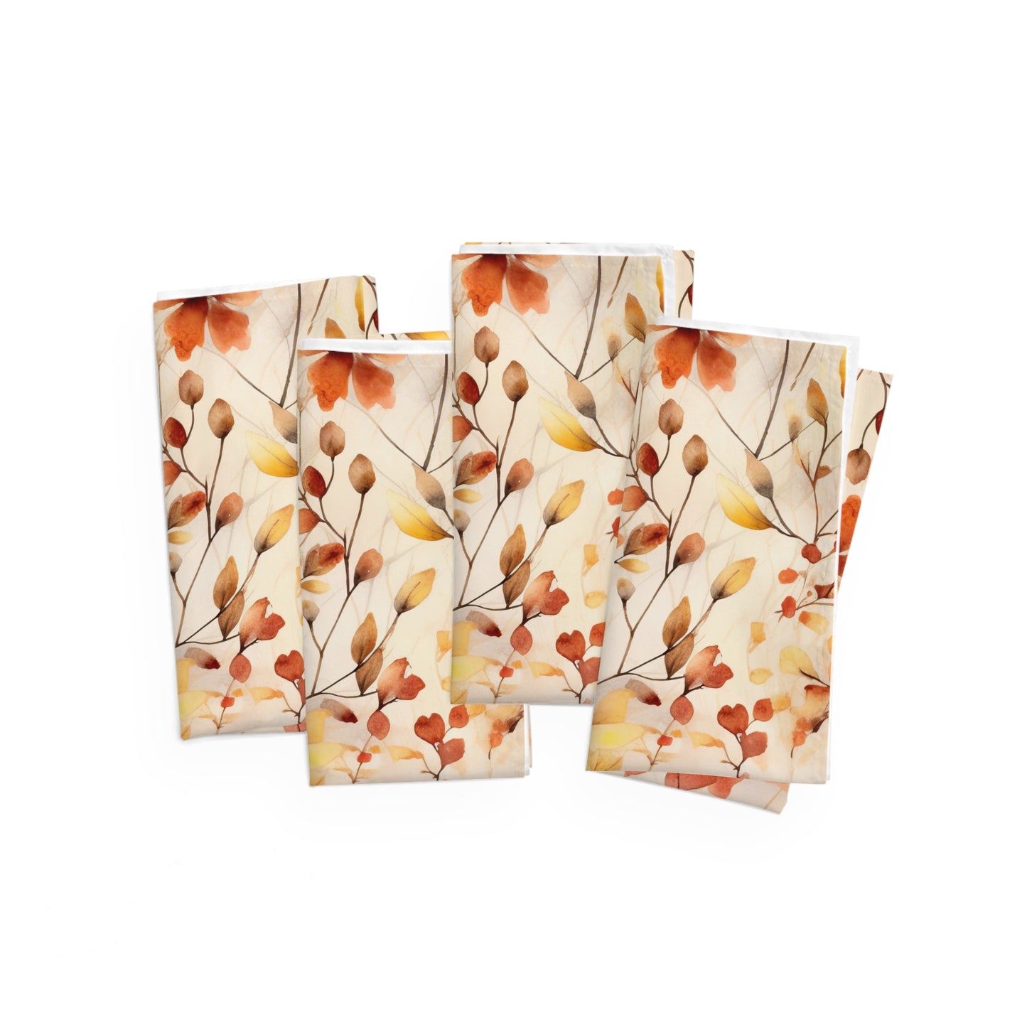 Fall Napkins / Thanksgiving Cloth Napkins / Set of 4