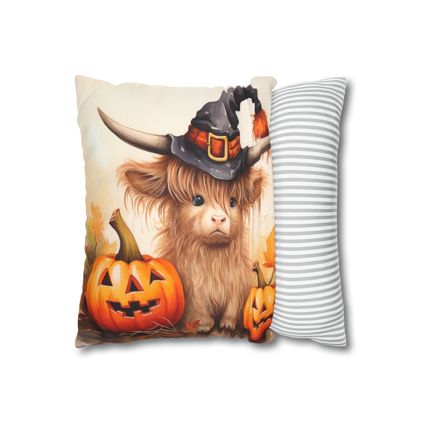 Halloween Highland Cow Pillow Case