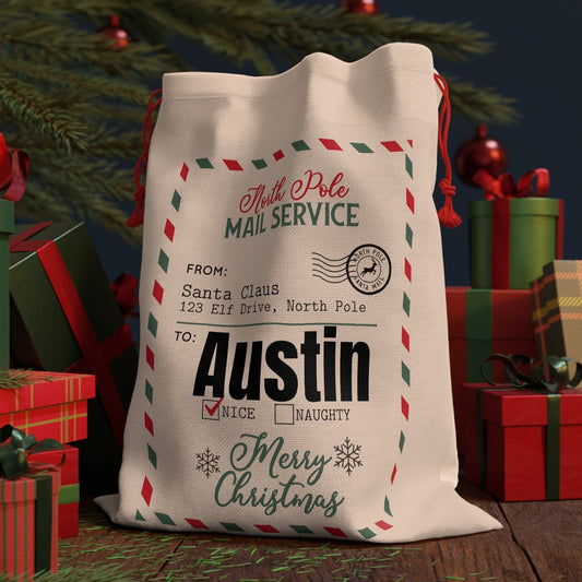 personalized name santa sack