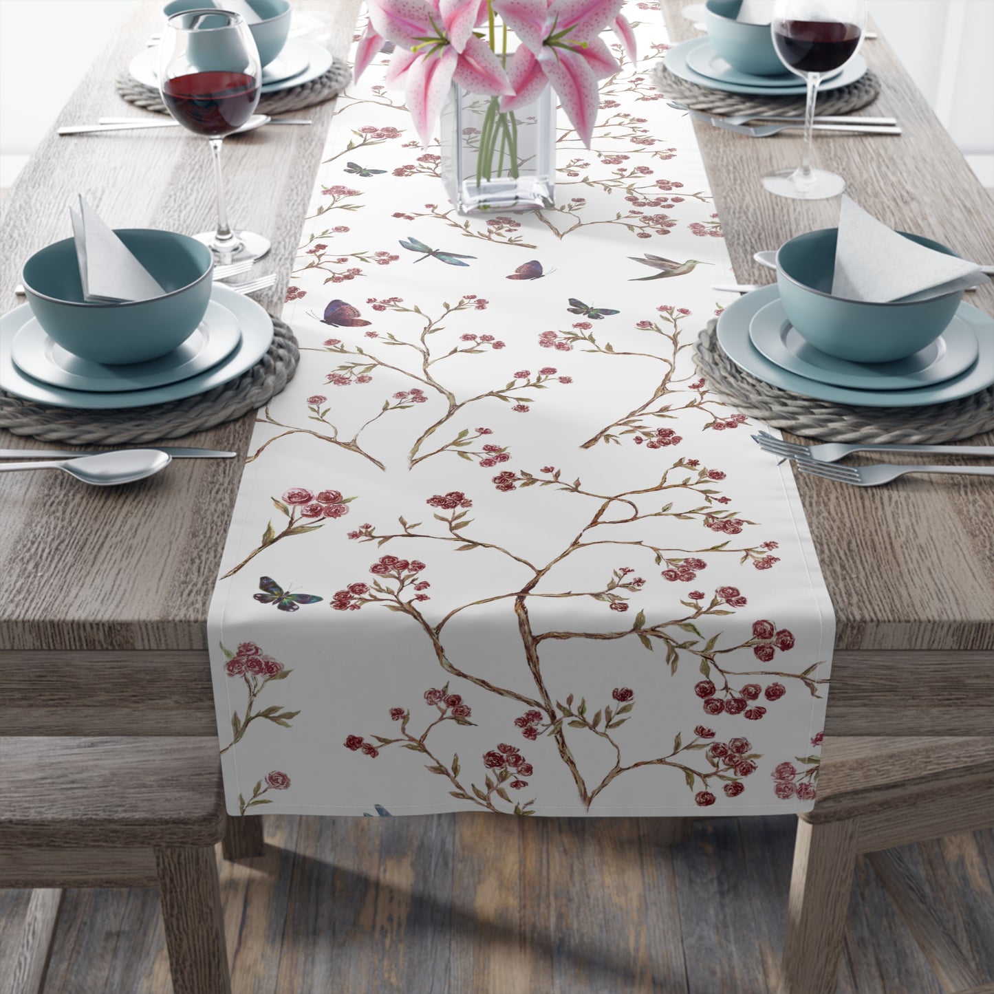 Rose Table Runner / Butterfly Table Runner