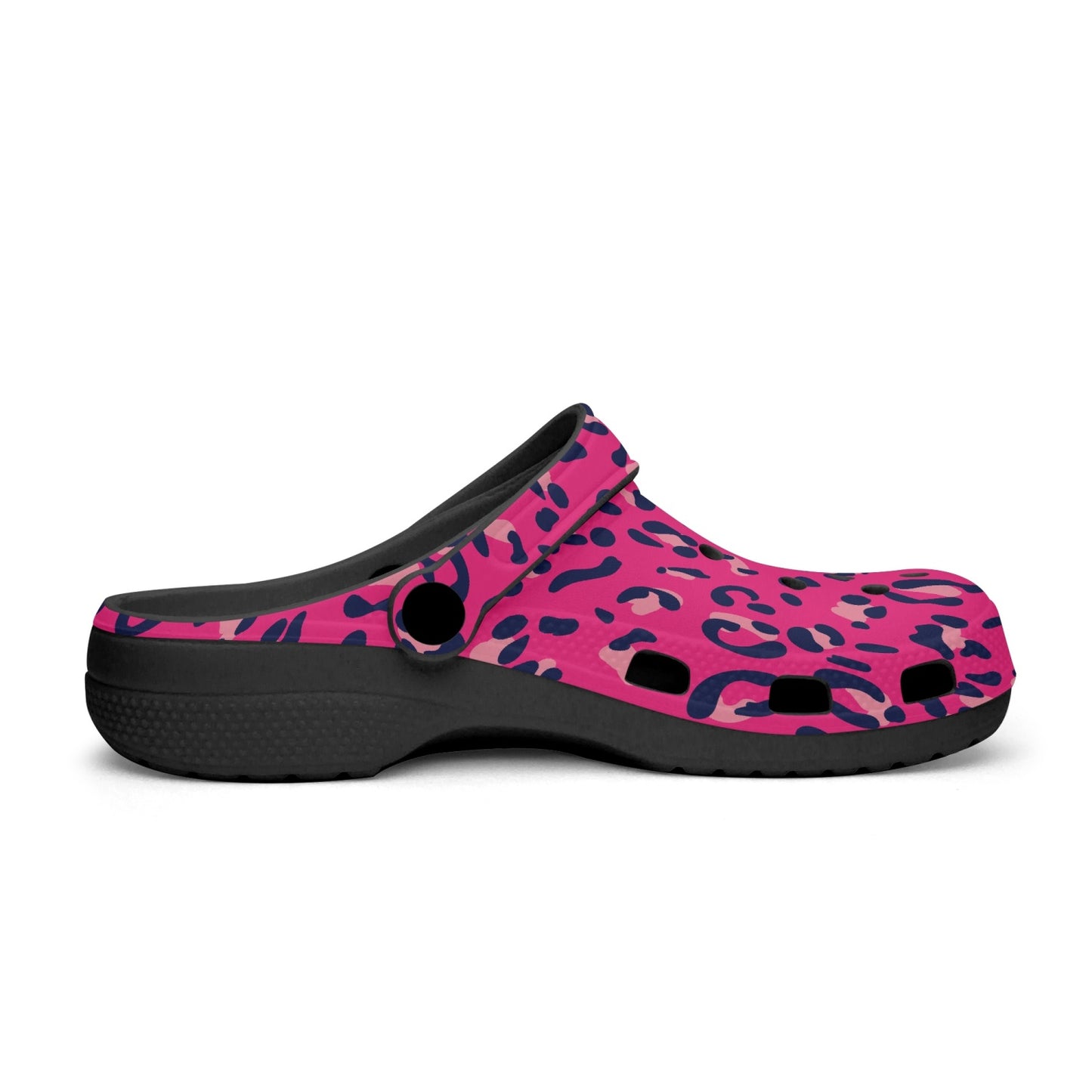 Girl's Pink Leopard Print Clogs