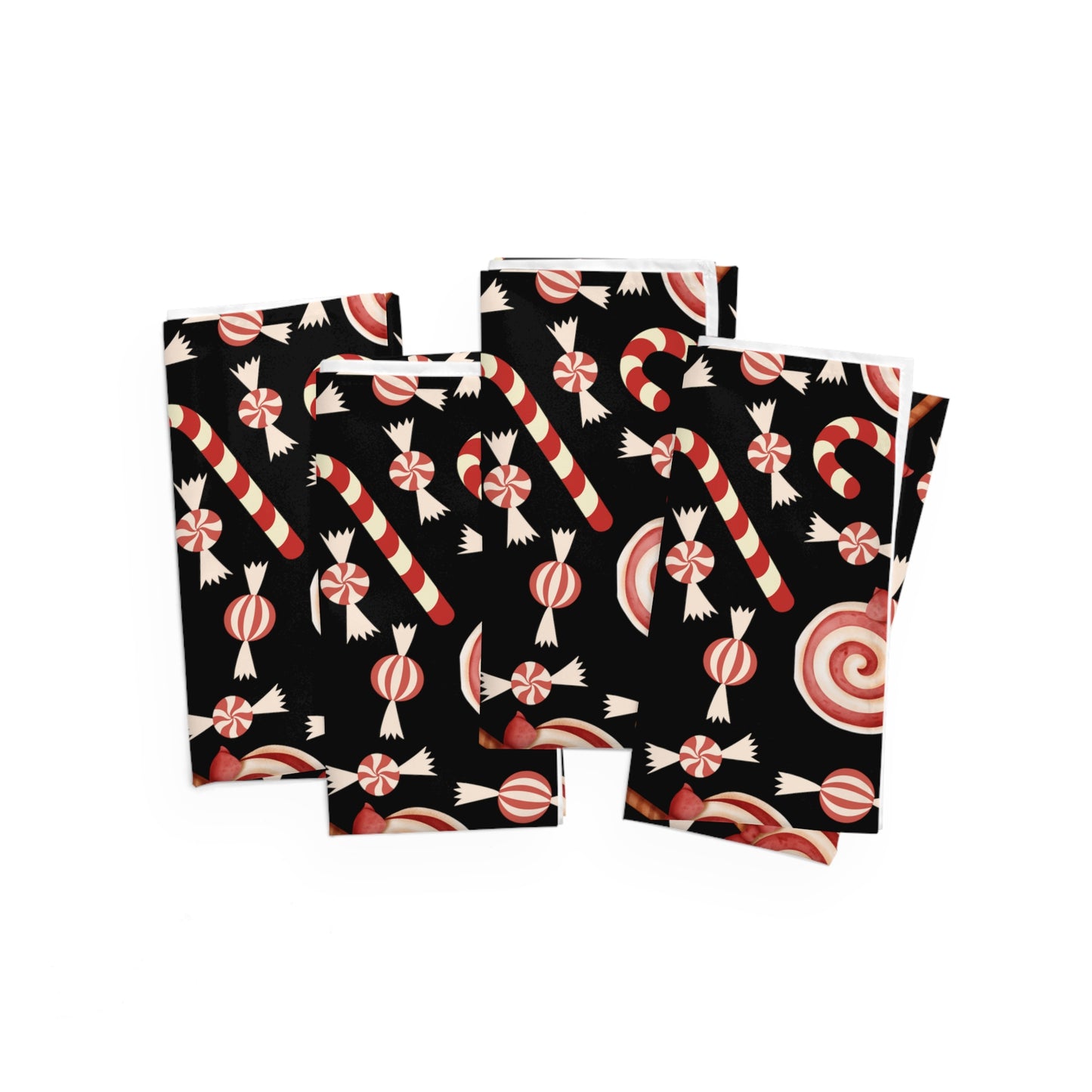 Christmas Cany Cane Napkins / Set of 4