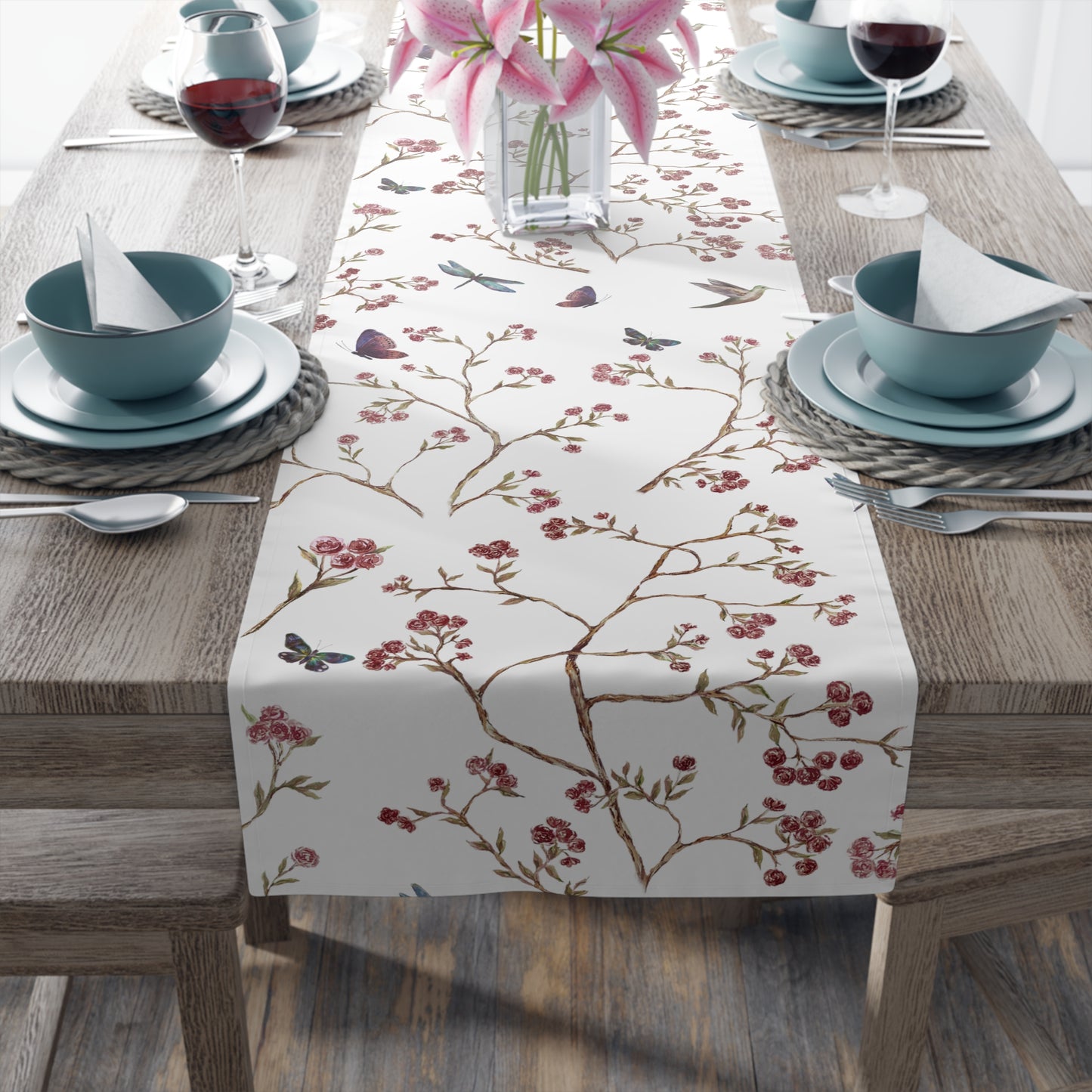 Rose Table Runner / Butterfly Table Runner