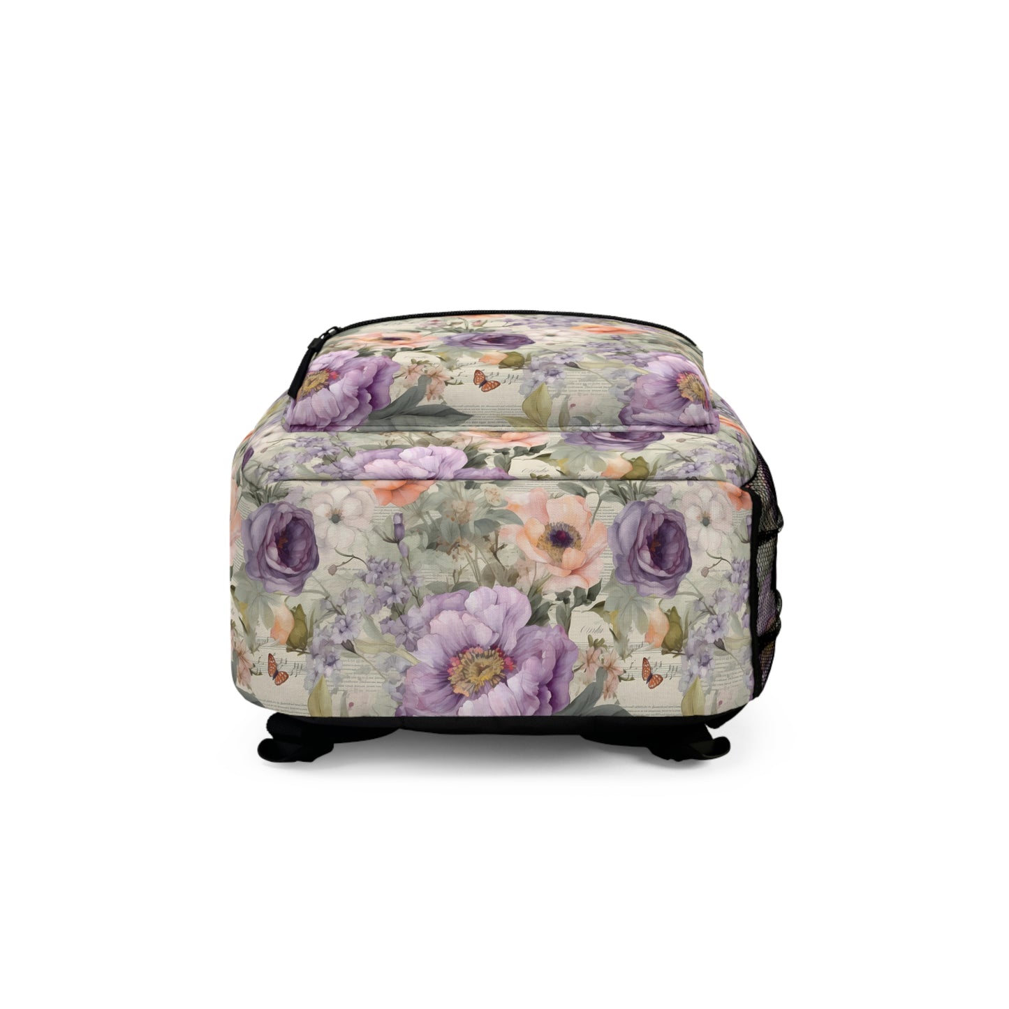 Vintage Floral Backpack / Purple Rose Backpack