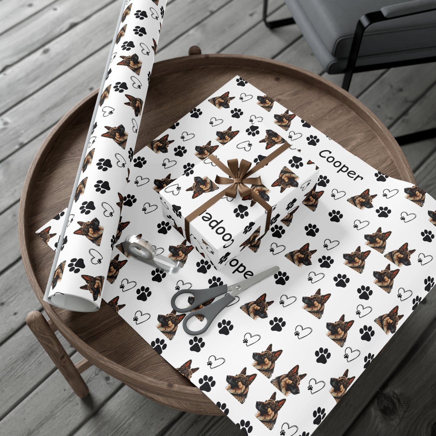 Personalized German Shepherd Wrapping Paper
