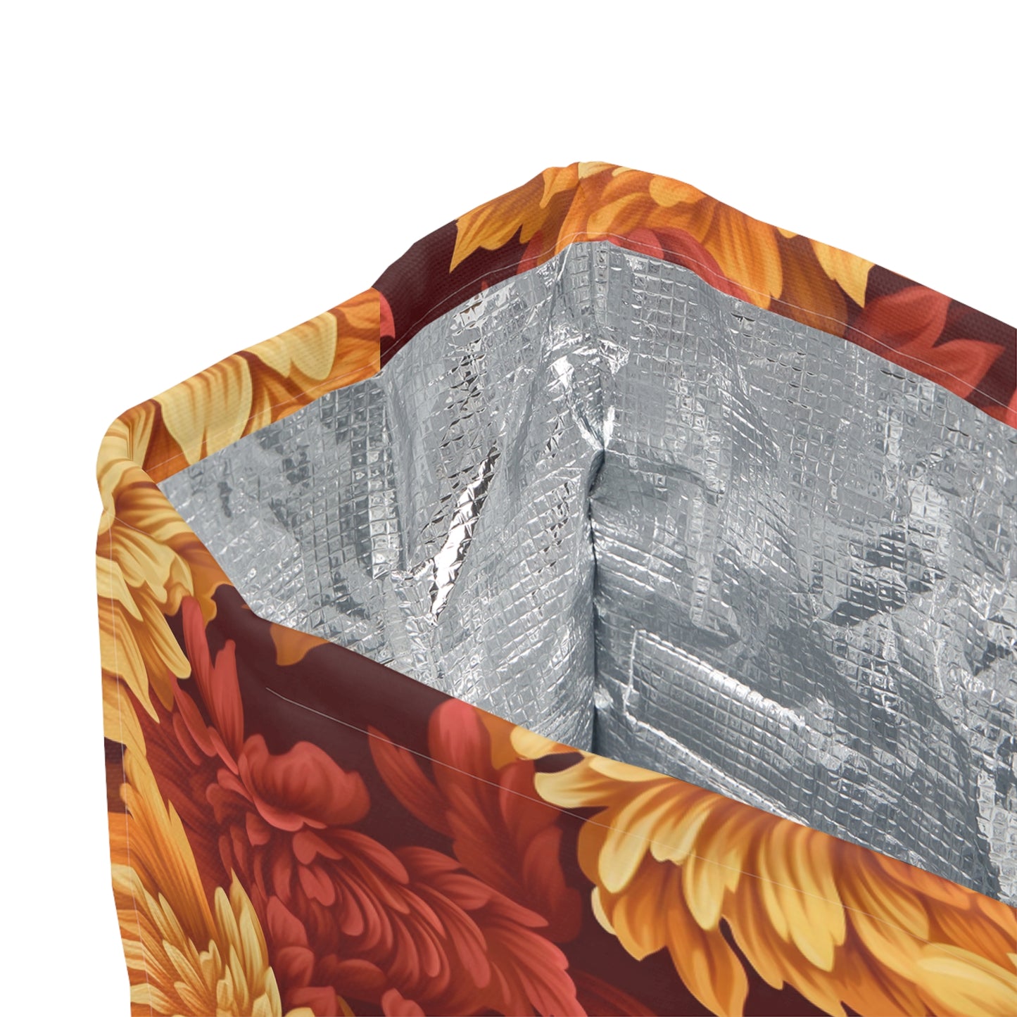 Fall Lunch Bag / Fall Dahlia Lunch Tote