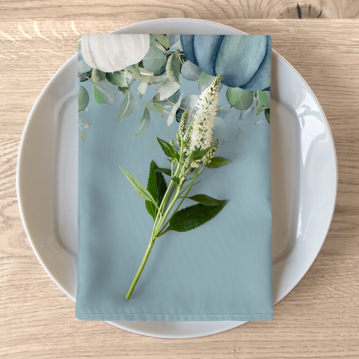 Blue Pumpkin Napkins / Thanksgiving Napkins / Set of 4