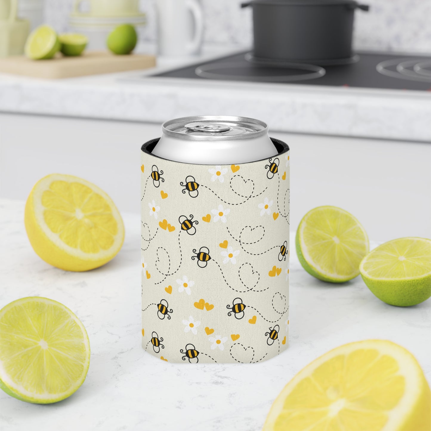 Summer Bee Can Cooler / Honey Bee Drink Sleeve