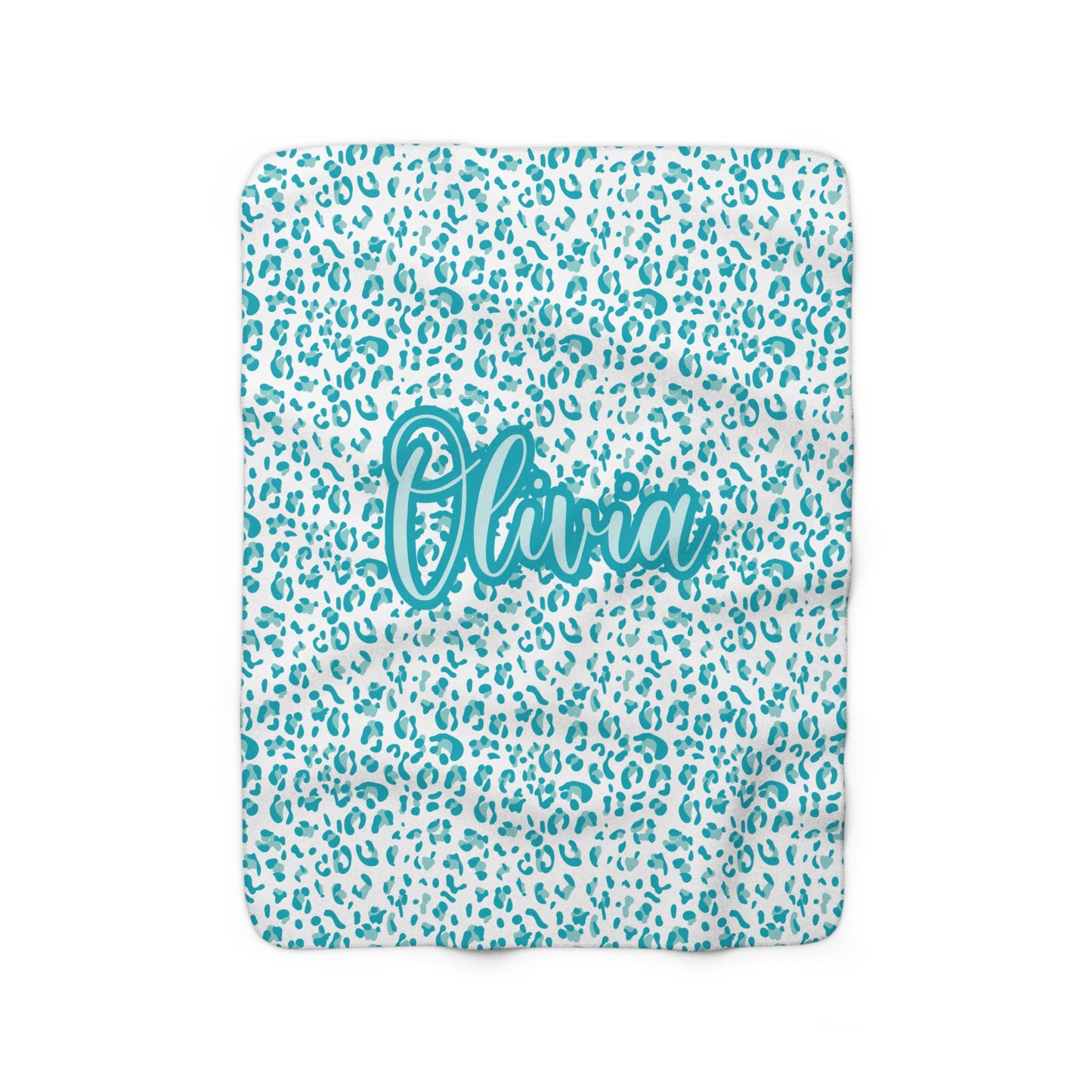 Personalized Sherpa Blanket / Leopard Print Blanket
