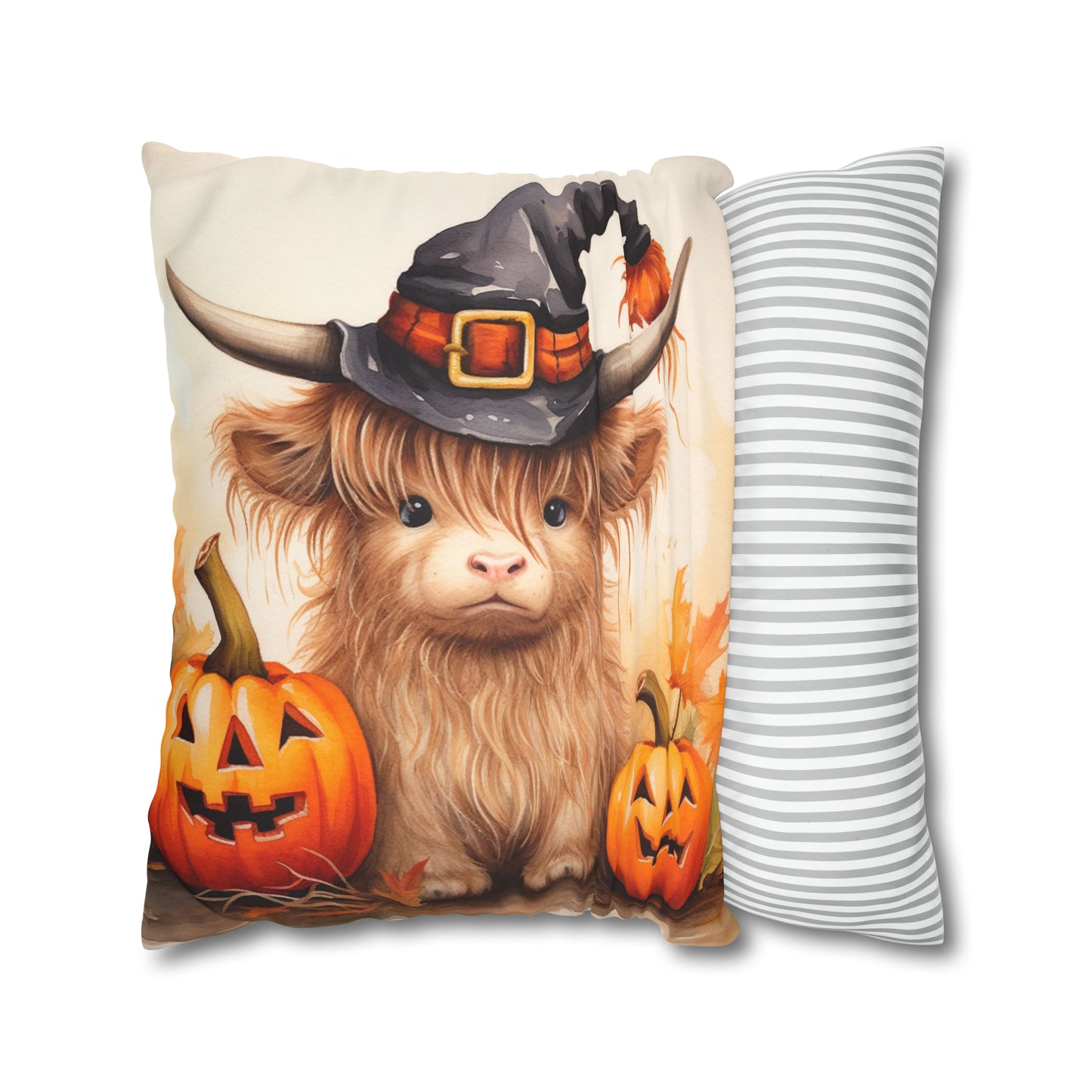 Halloween Highland Cow Pillow Case
