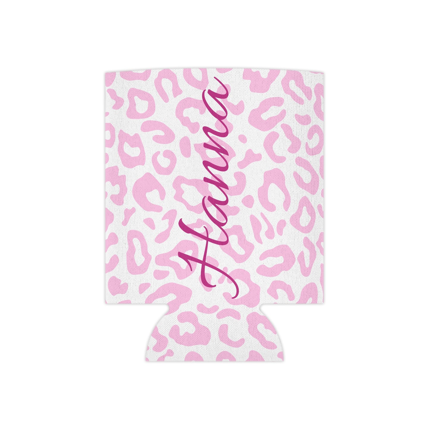Leopard Print Can Cooler / Personalized Name Koozie