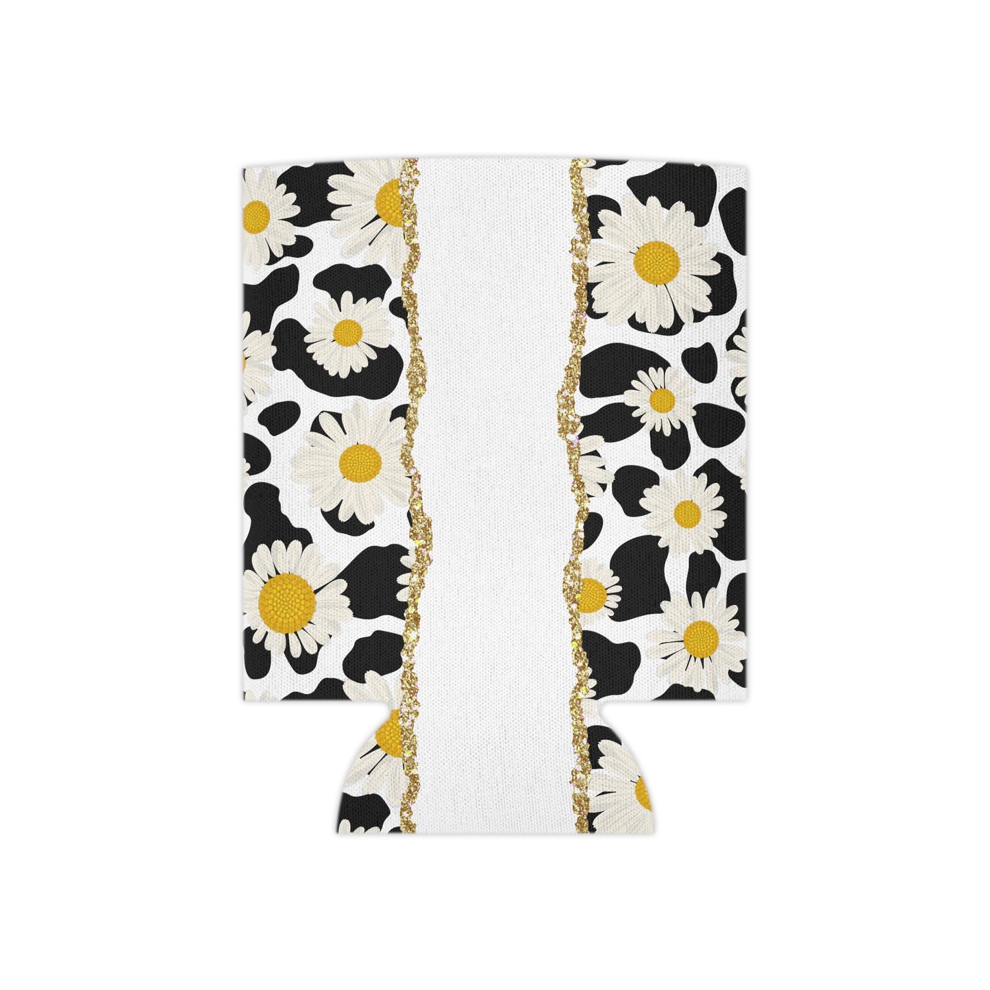 Personalized Cow Print Can Koozie / Daisy Can Cooler