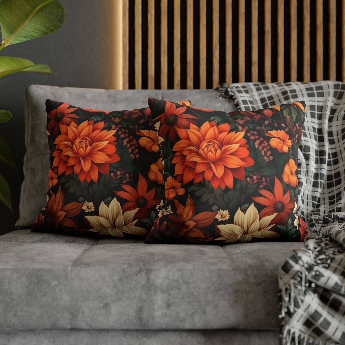 Fall Floral Pillow Case