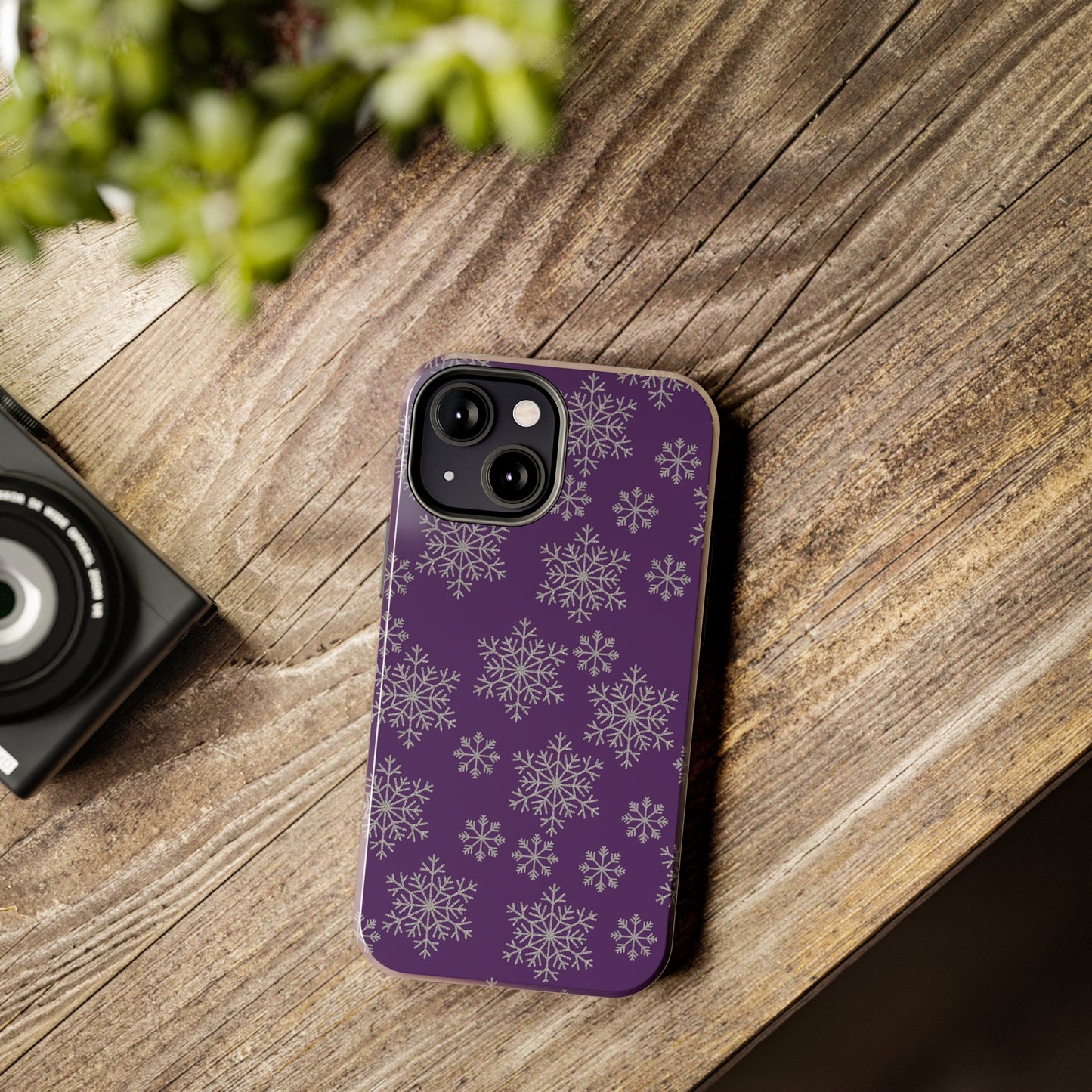 Purple Snowflake Winter Phone Case