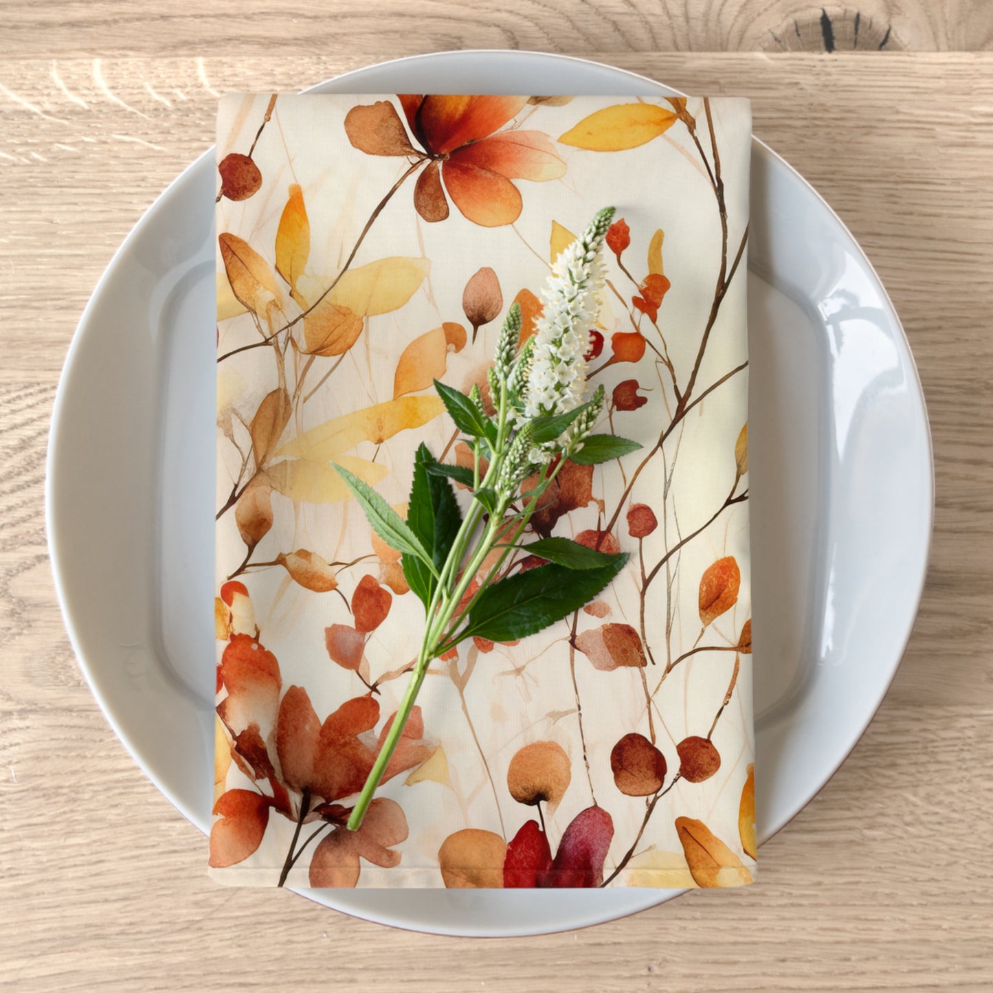 Fall Napkins / Thanksgiving Cloth Napkins / Set of 2