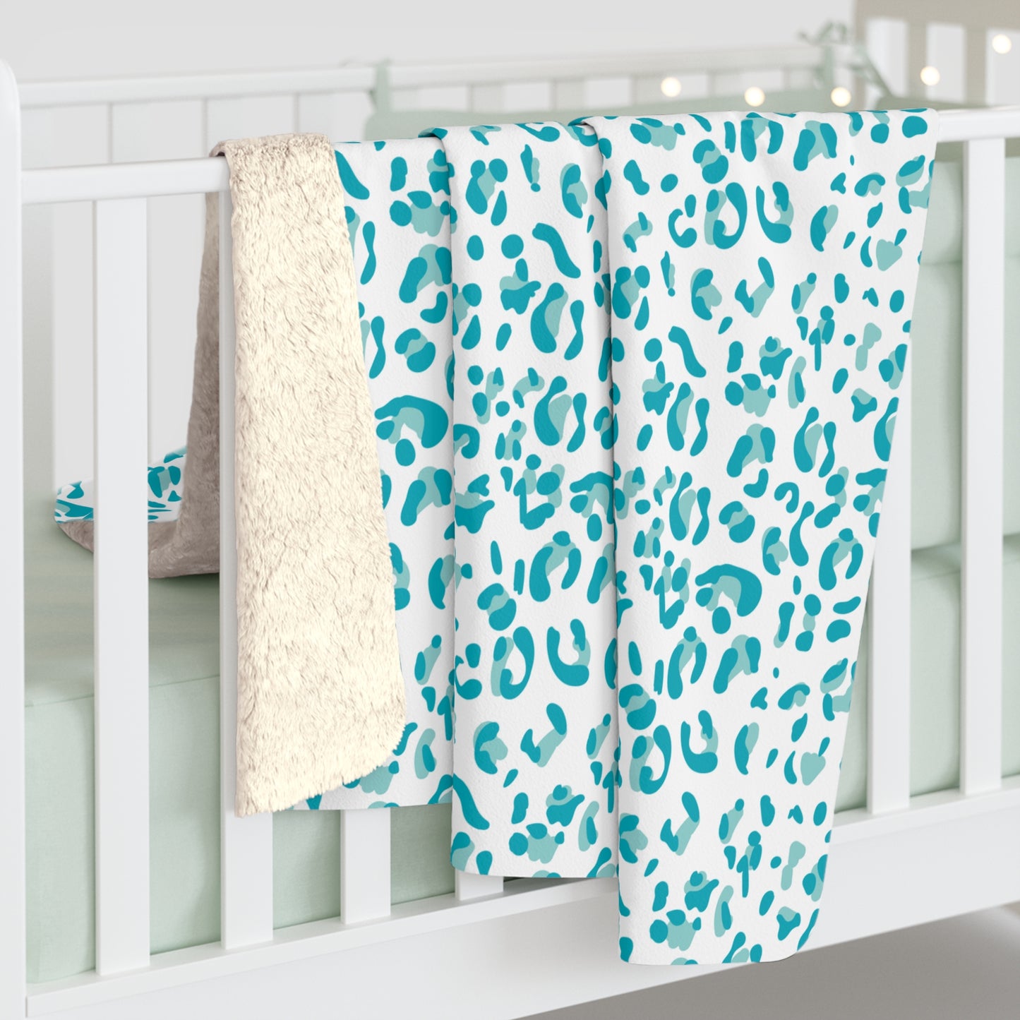 Personalized Sherpa Blanket / Leopard Print Blanket