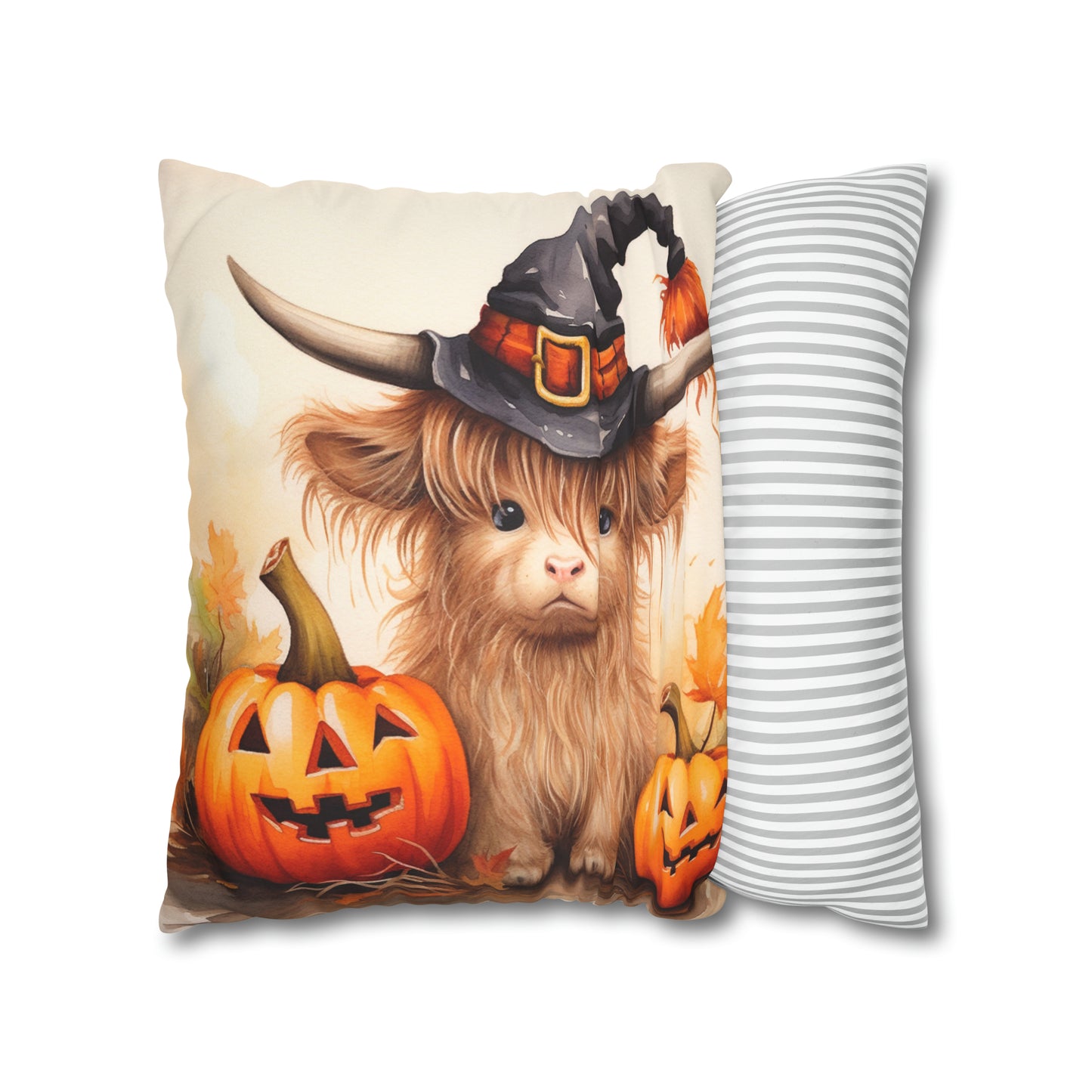 Halloween Highland Cow Pillow Case