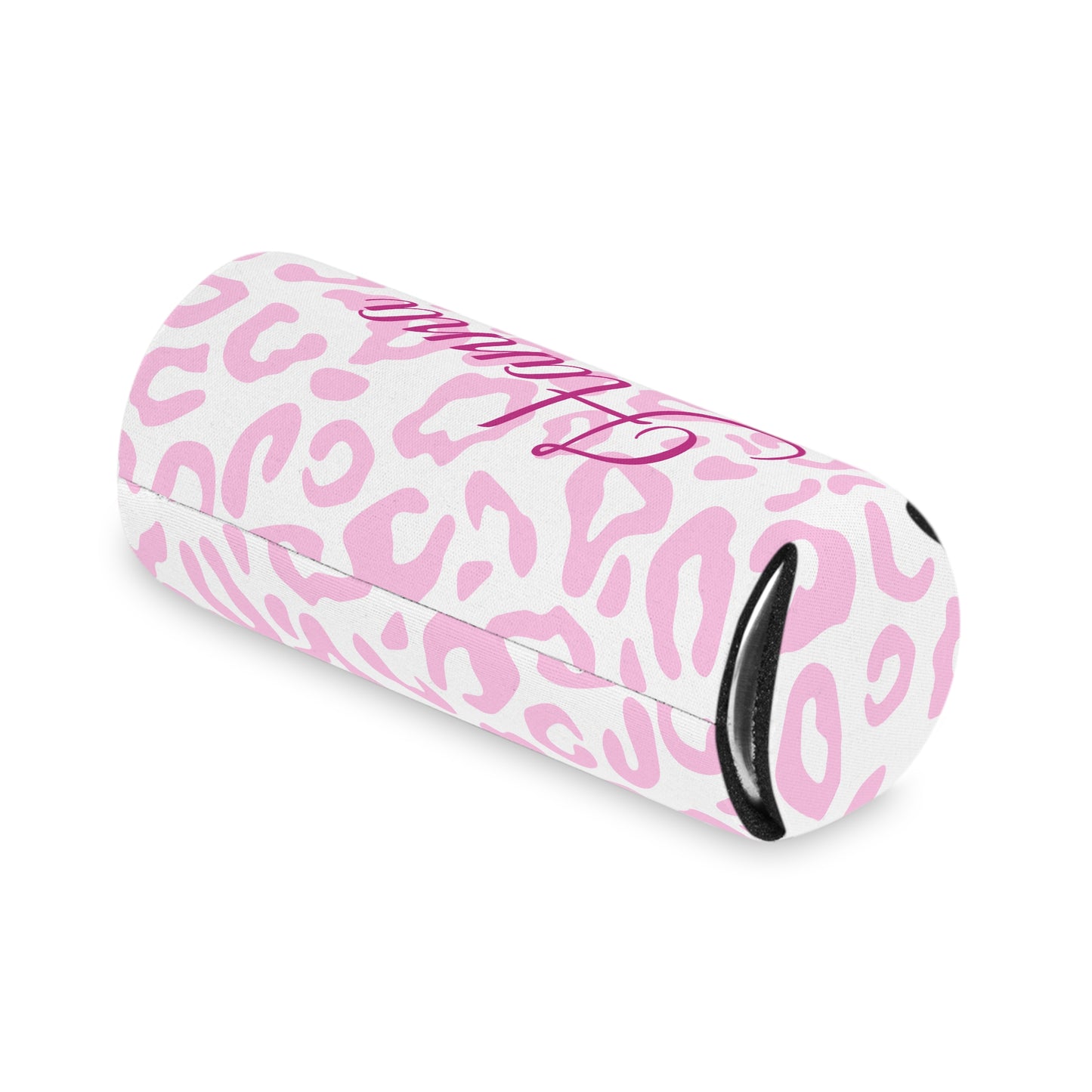 Leopard Print Can Cooler / Personalized Name Koozie