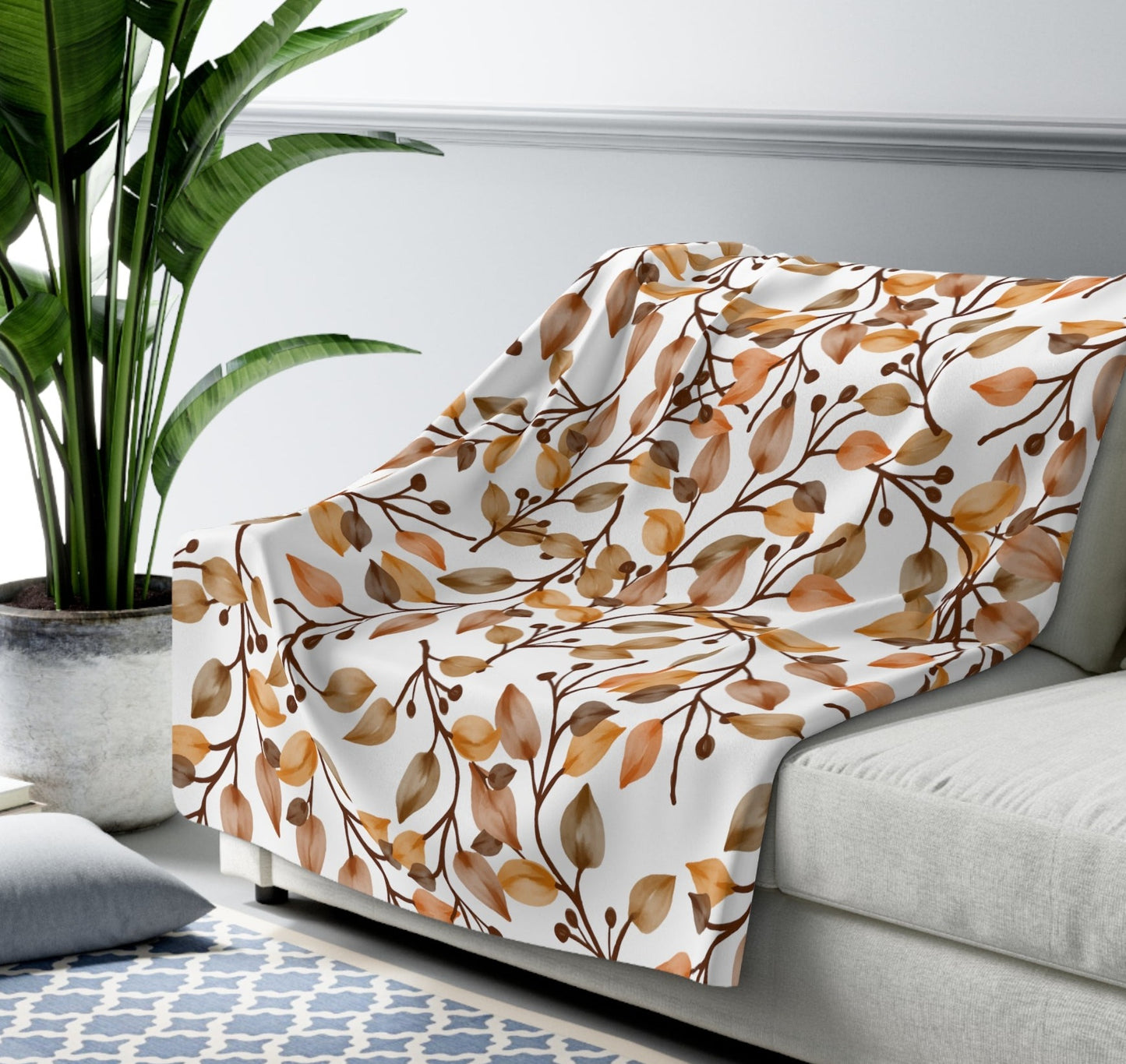 Fall Blanket / Fall Leaves Decor