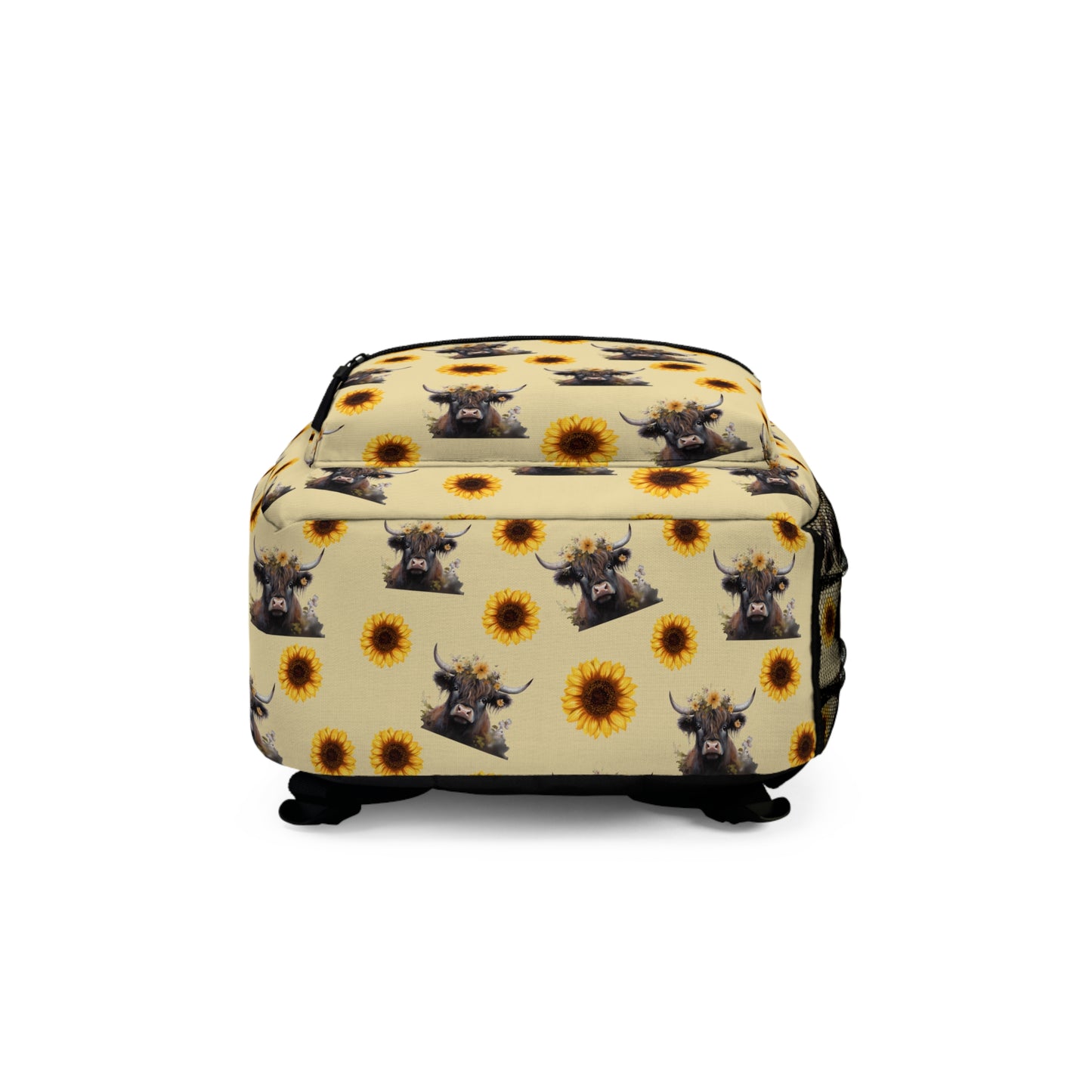 Highland Cow and Sunflower Backpack