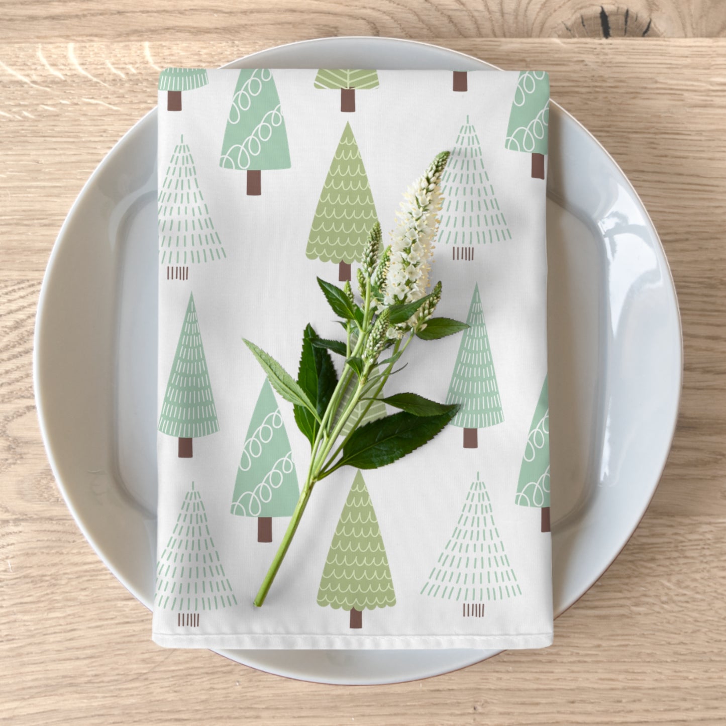 Boho Tree Cloth Napkins / Set of 4