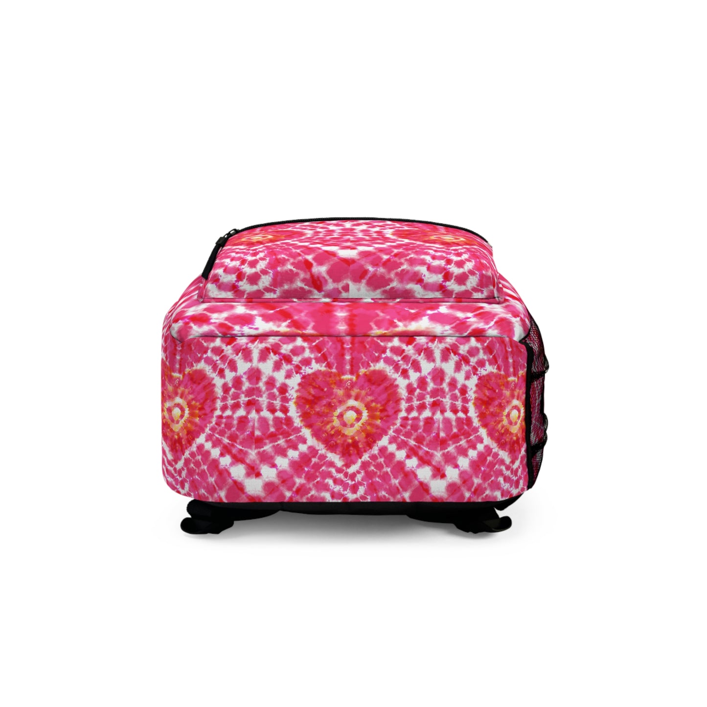 Pink Tie Dye Backpack / Personalized Heart Bookbag